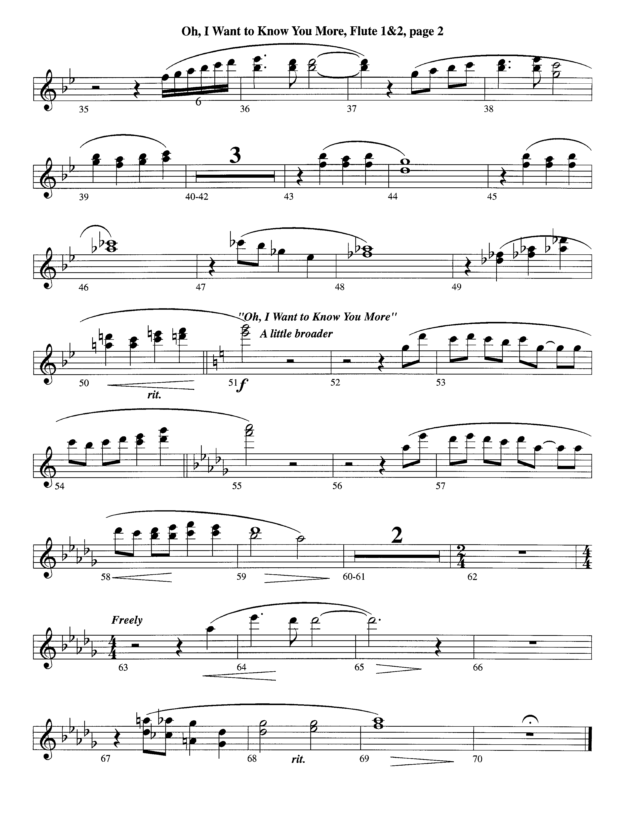 Oh I Want To Know You More (with There Is None Like You, I Worship You Almighty God) (Instrumental) Flute 1/2 (Lifeway Worship / Arr. Richard Kingsmore)