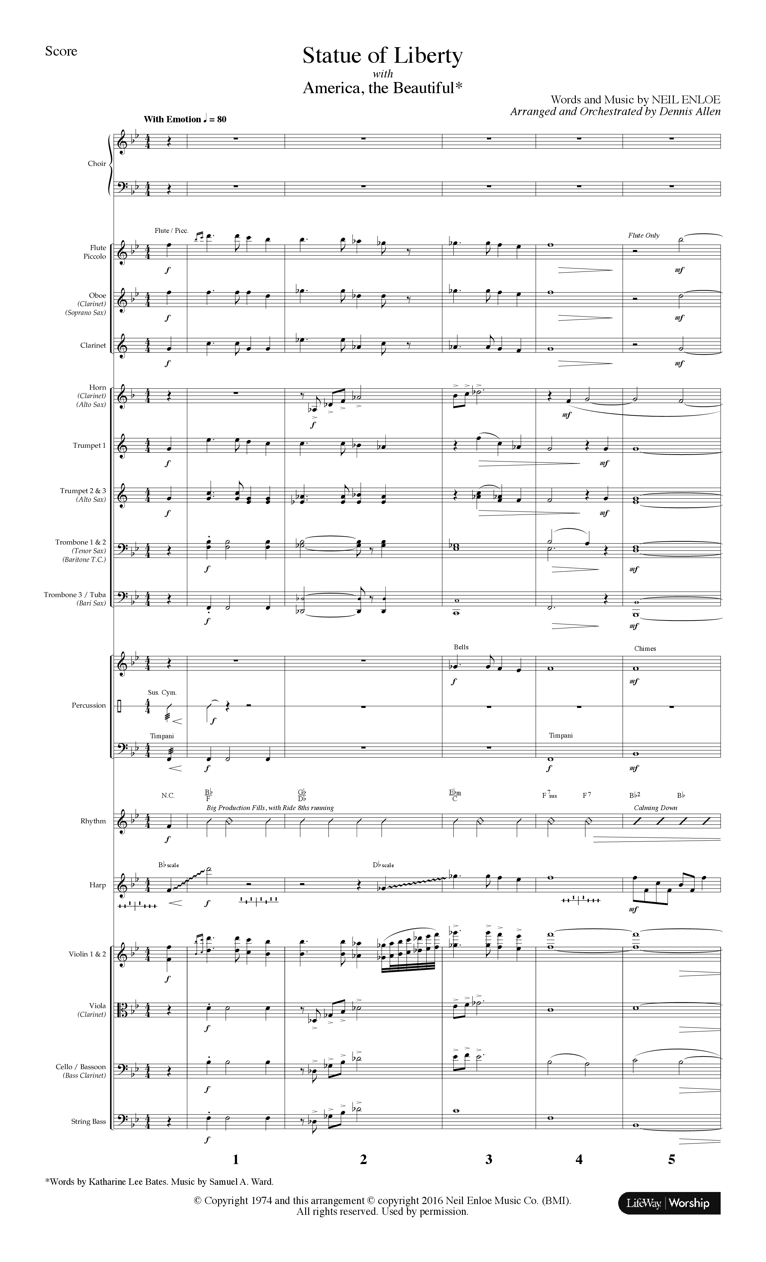 America Keep Singing (6 Song Choral Collection) Song 4 (Orchestration) (Lifeway Choral / Arr. Dennis Allen)