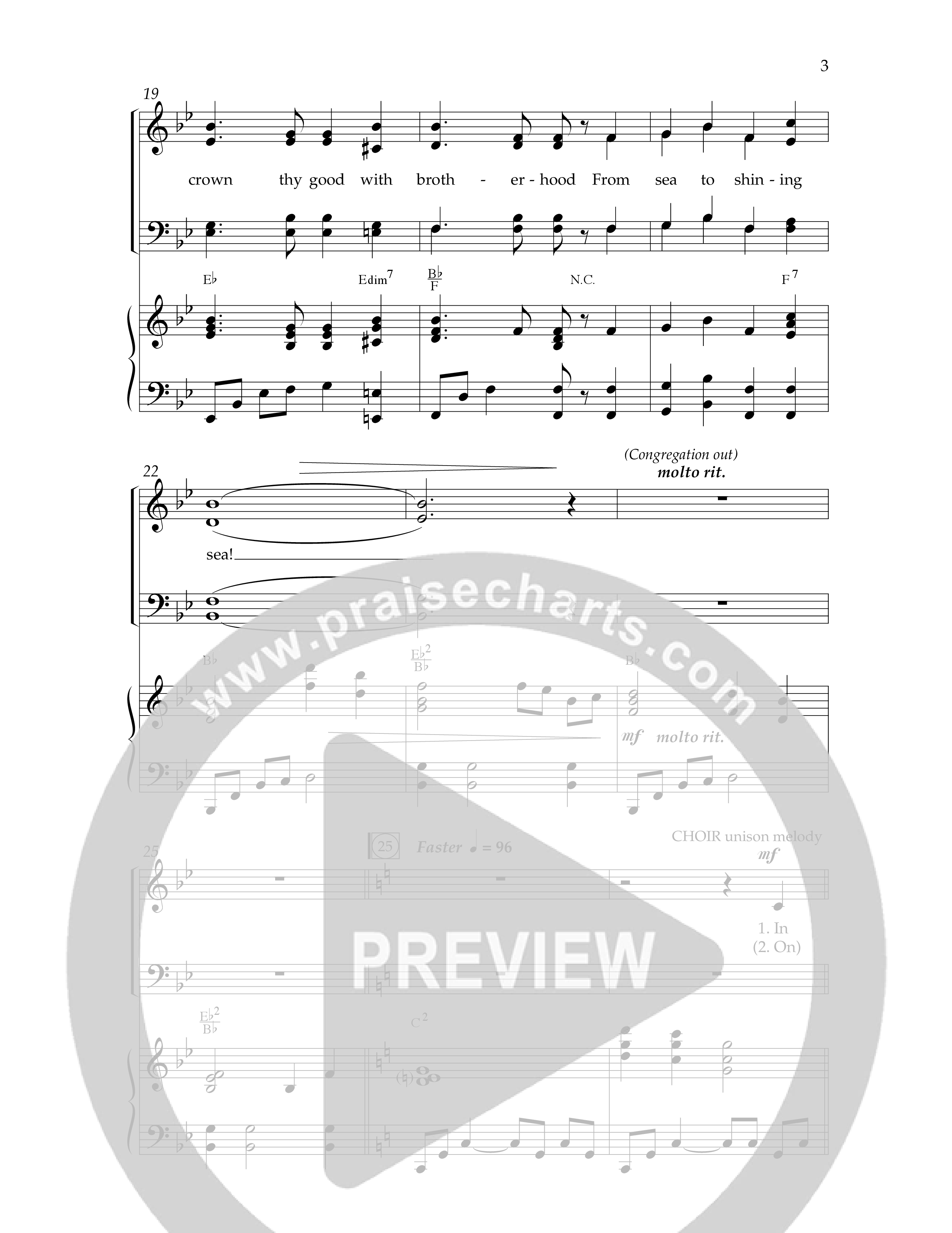 America Keep Singing (6 Song Choral Collection) Song 4 (Piano SATB) (Lifeway Choral / Arr. Dennis Allen)