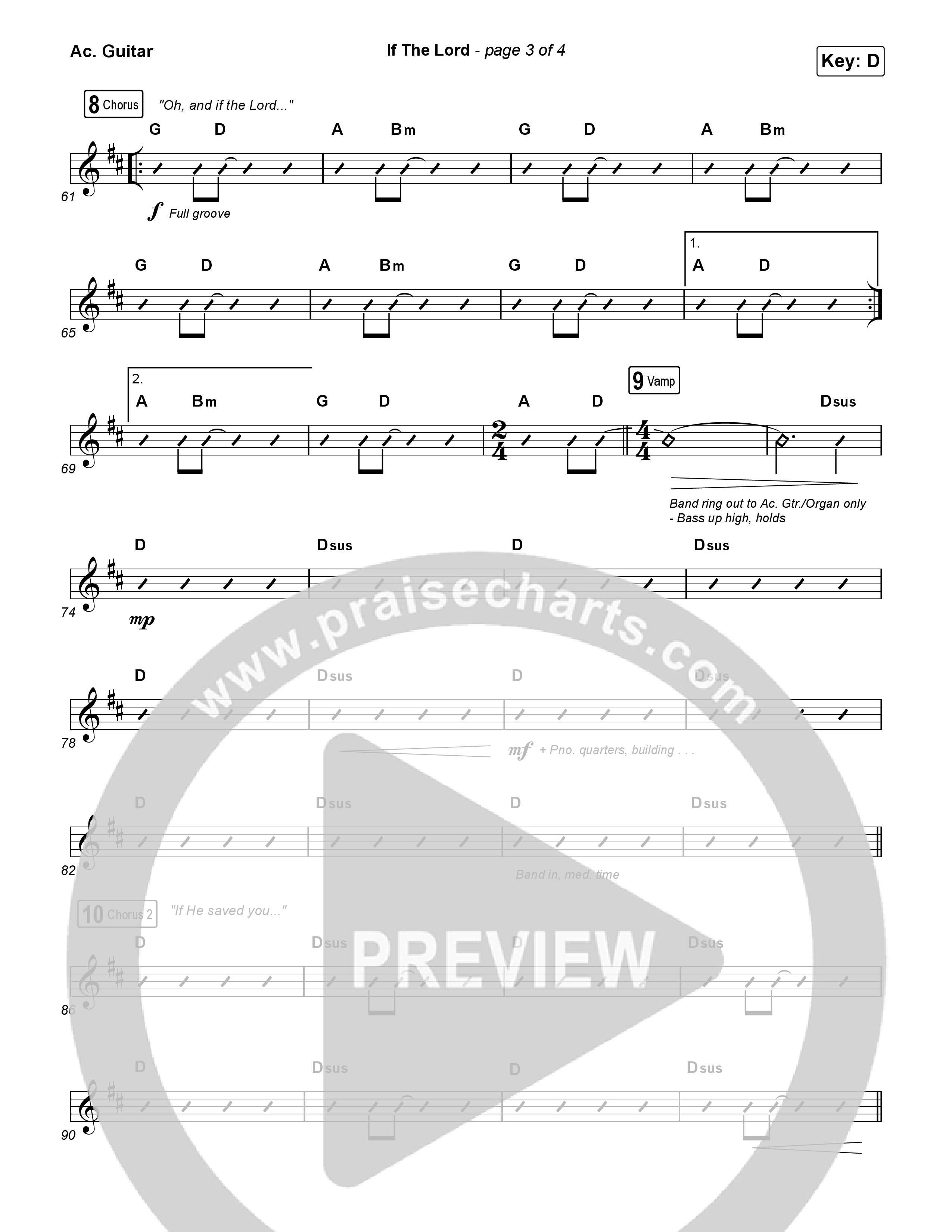 If The Lord (Live) Acoustic Guitar (Bethel Music / Zahriya Zachary)