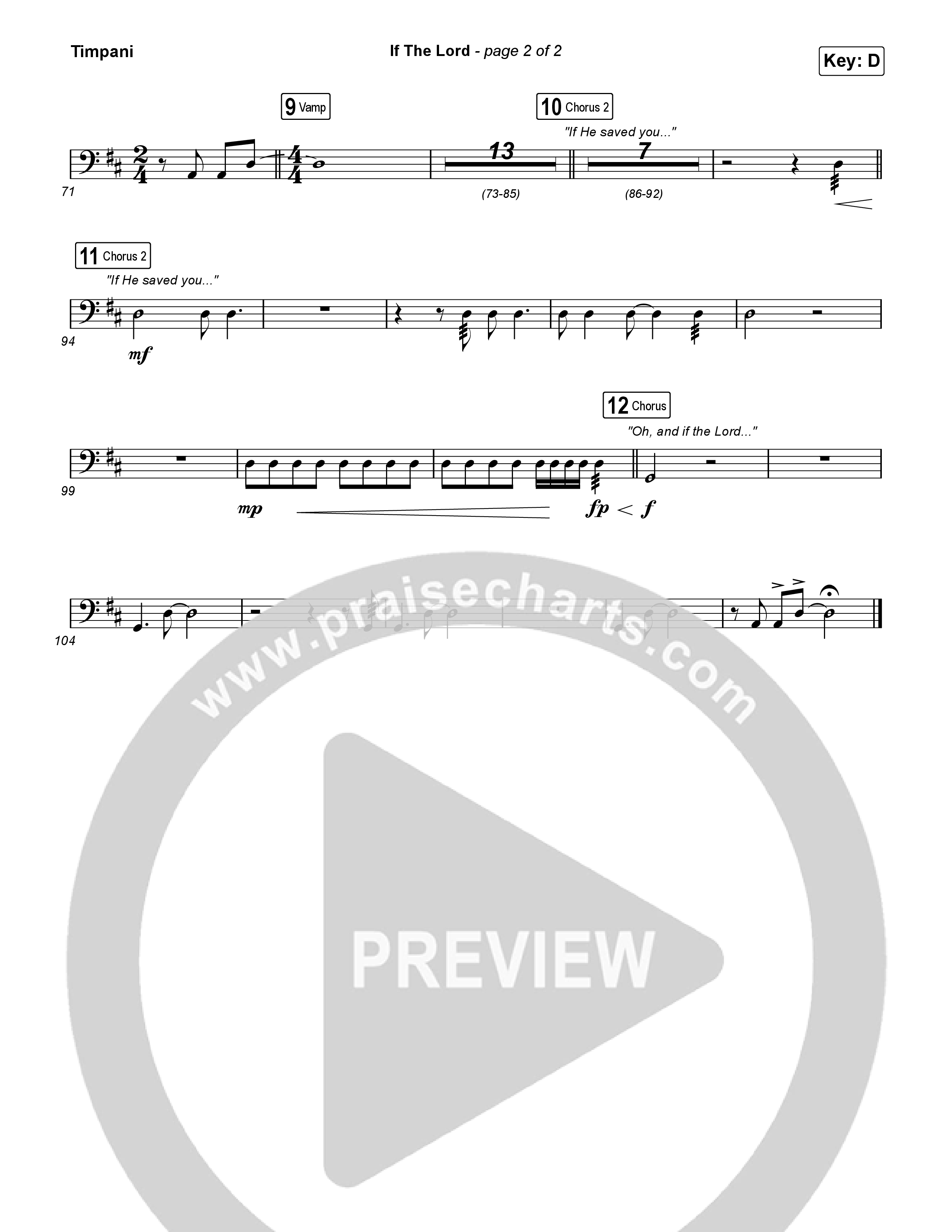 If The Lord (Live) Timpani (Bethel Music / Zahriya Zachary)