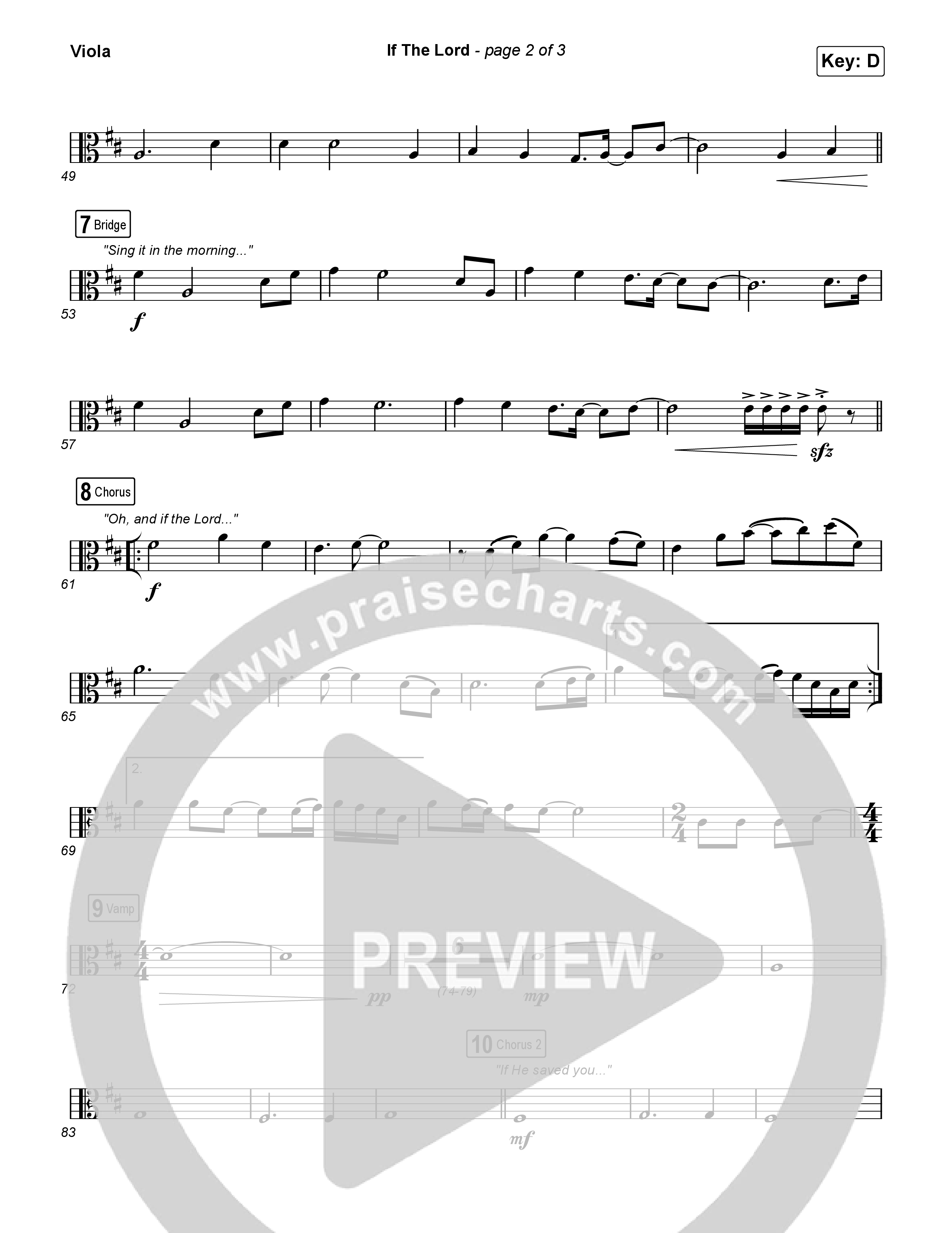 If The Lord (Live) Viola (Bethel Music / Zahriya Zachary)