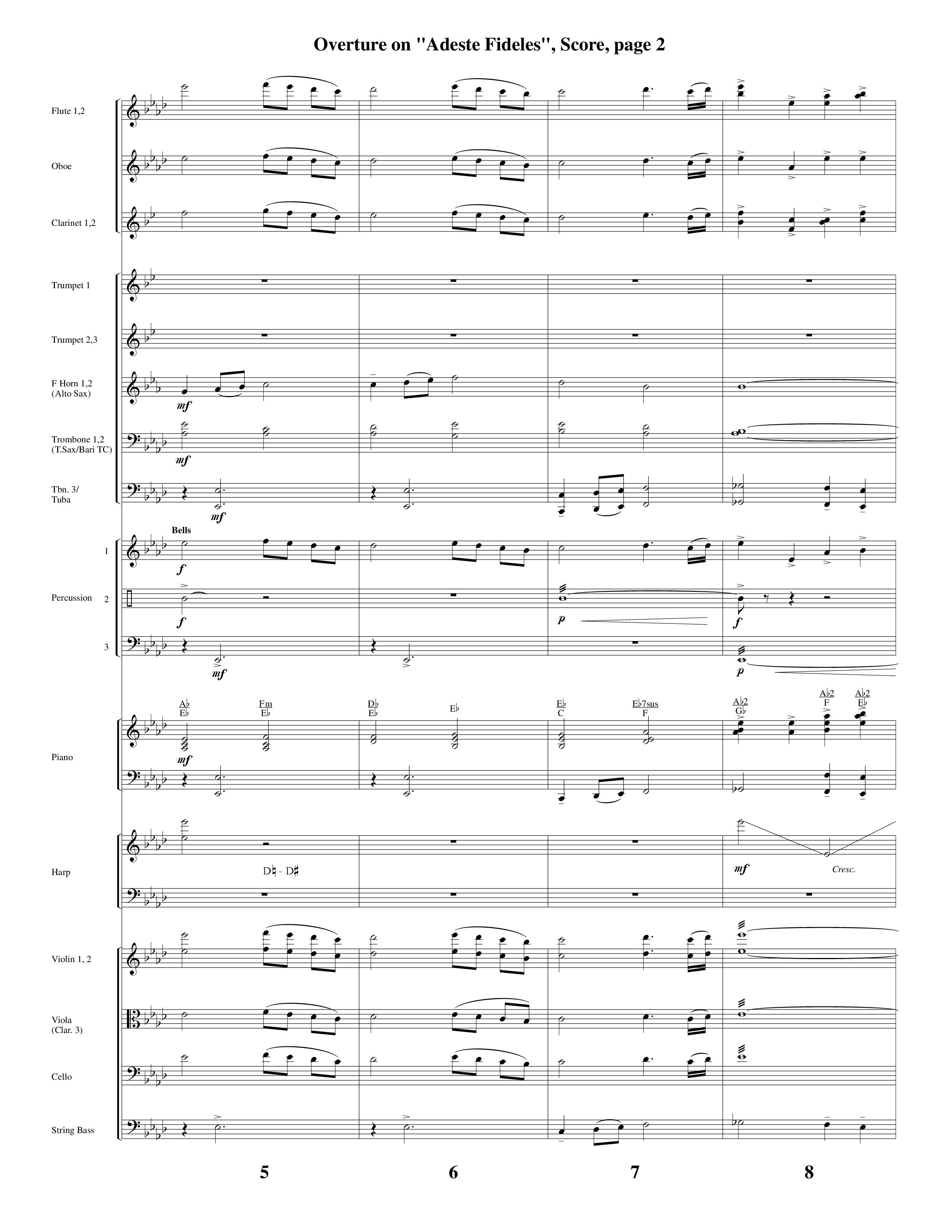 Overture On Adeste Fideles (Instrumental) Orchestration (Lifeway Worship / Arr. Steve Dunn)