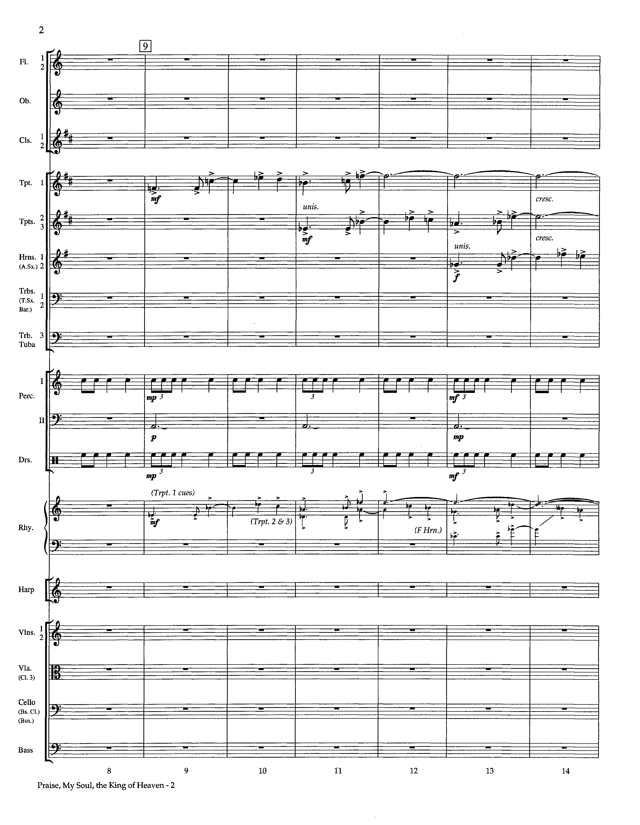 Praise My Soul The King Of Heaven (Instrumental) Orchestration (Lifeway Worship / Arr. Steve Potts)