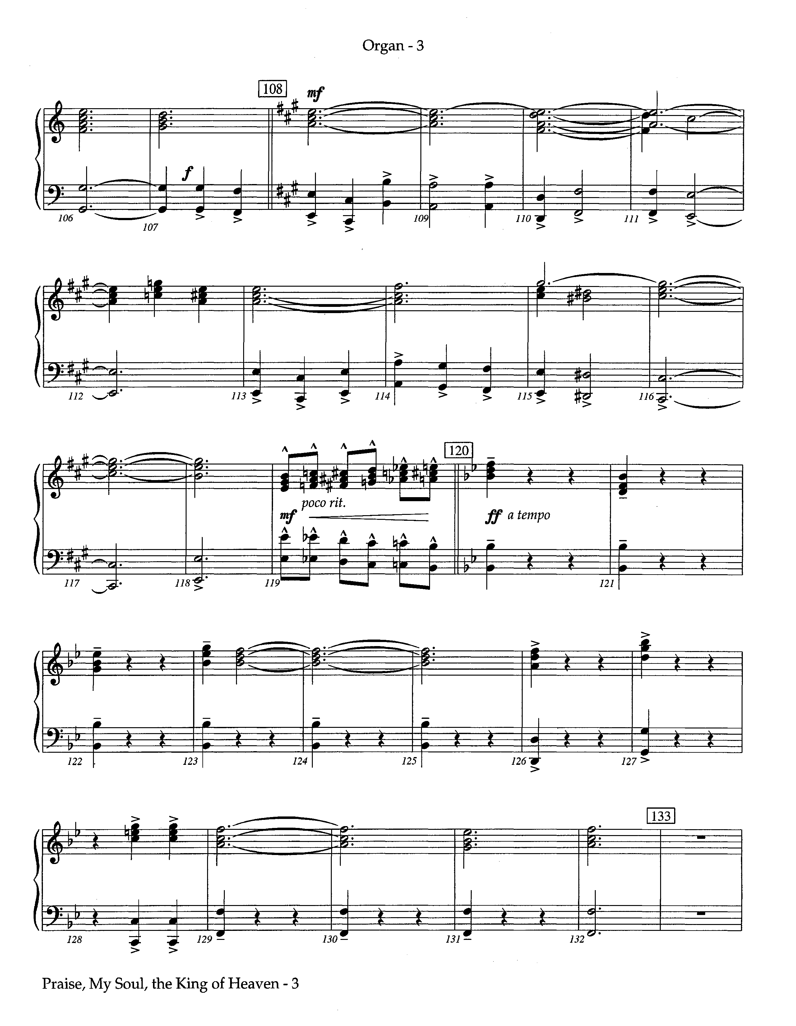 Praise My Soul The King Of Heaven (Instrumental) Organ (Lifeway Worship / Arr. Steve Potts)