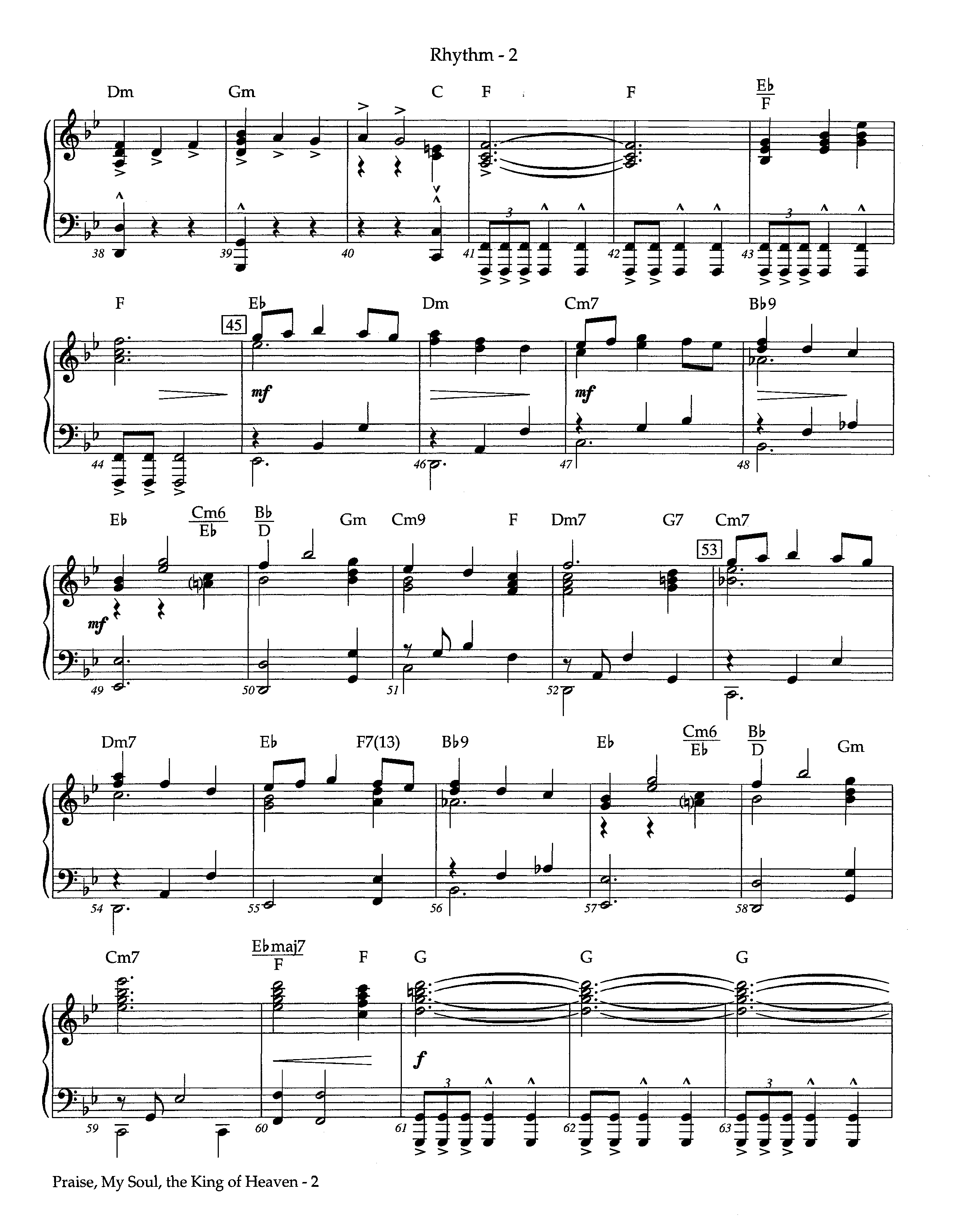 Praise My Soul The King Of Heaven (Instrumental) Piano/Rhythm (Lifeway Worship / Arr. Steve Potts)