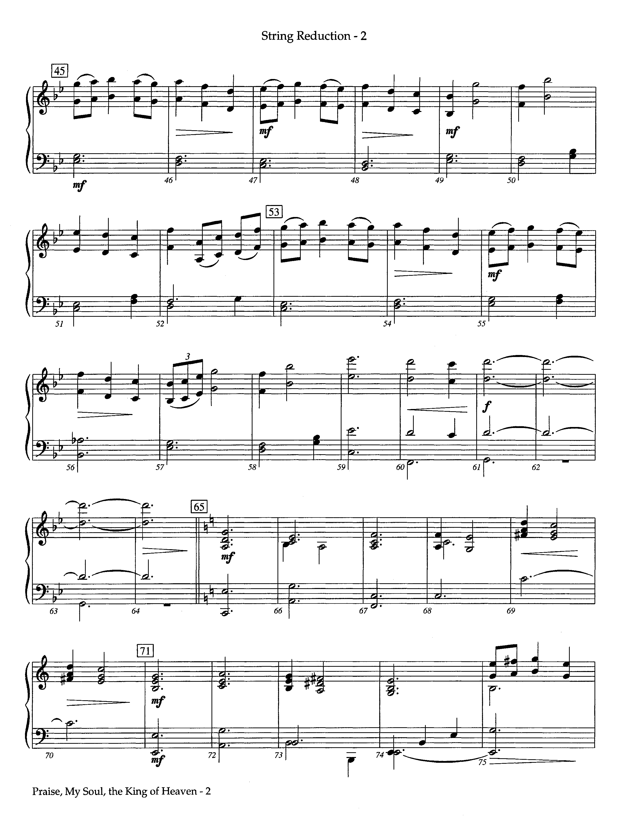 Praise My Soul The King Of Heaven (Instrumental) String Reduction (Lifeway Worship / Arr. Steve Potts)