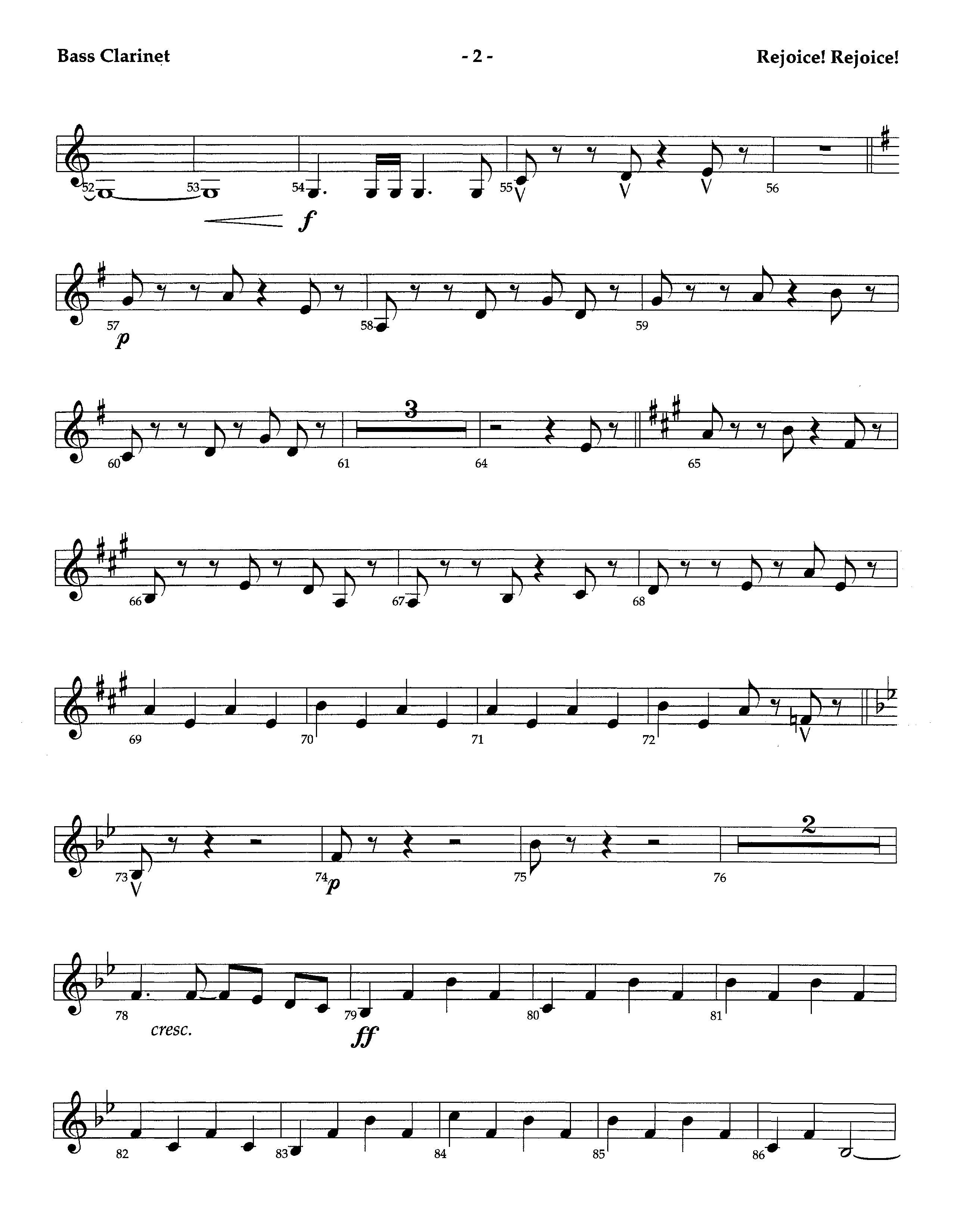 Rejoice Rejoice (Instrumental) Bass Clarinet (Lifeway Worship / Arr. Omar Allen)