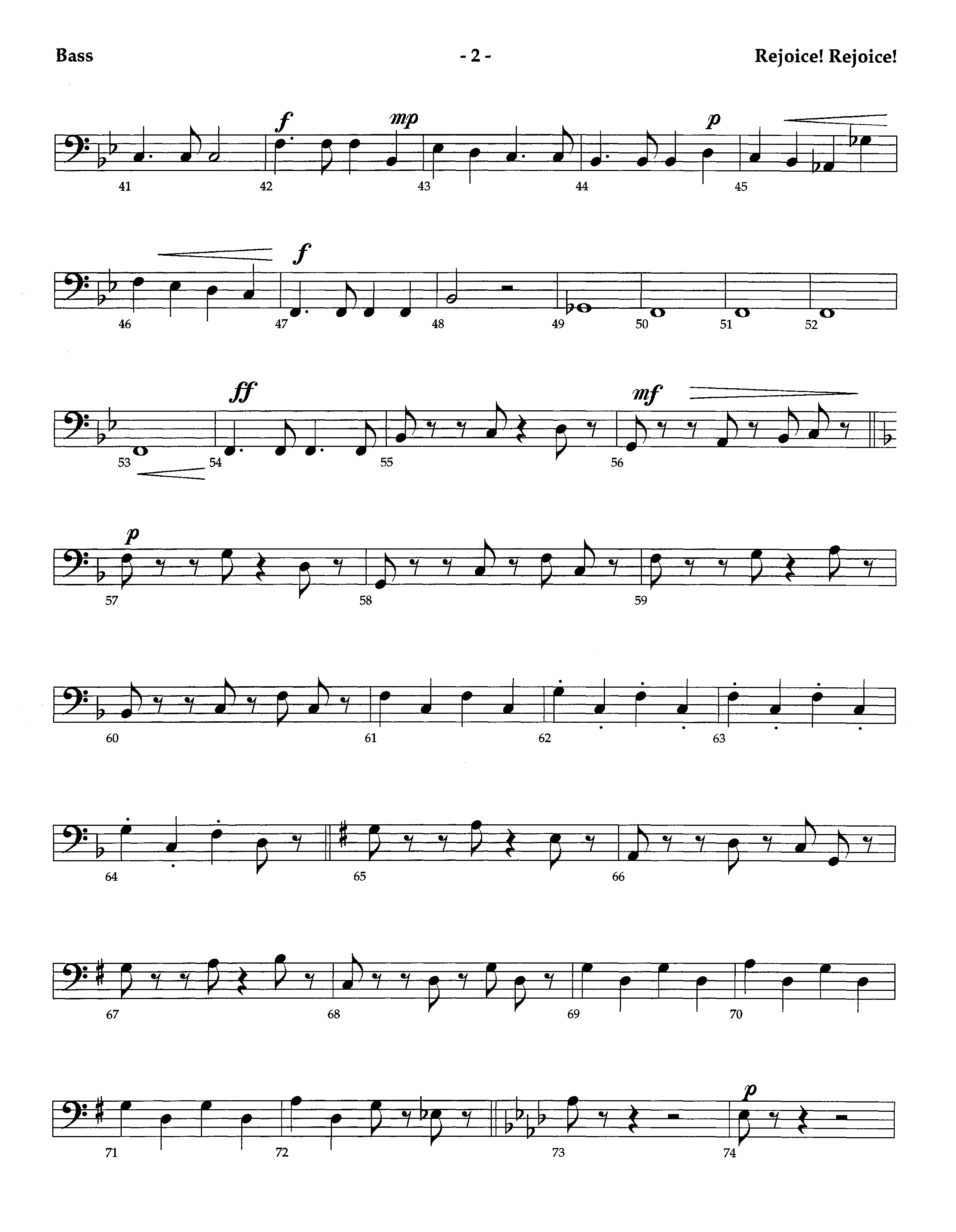 Rejoice Rejoice (Instrumental) Bass Guitar (Lifeway Worship / Arr. Omar Allen)