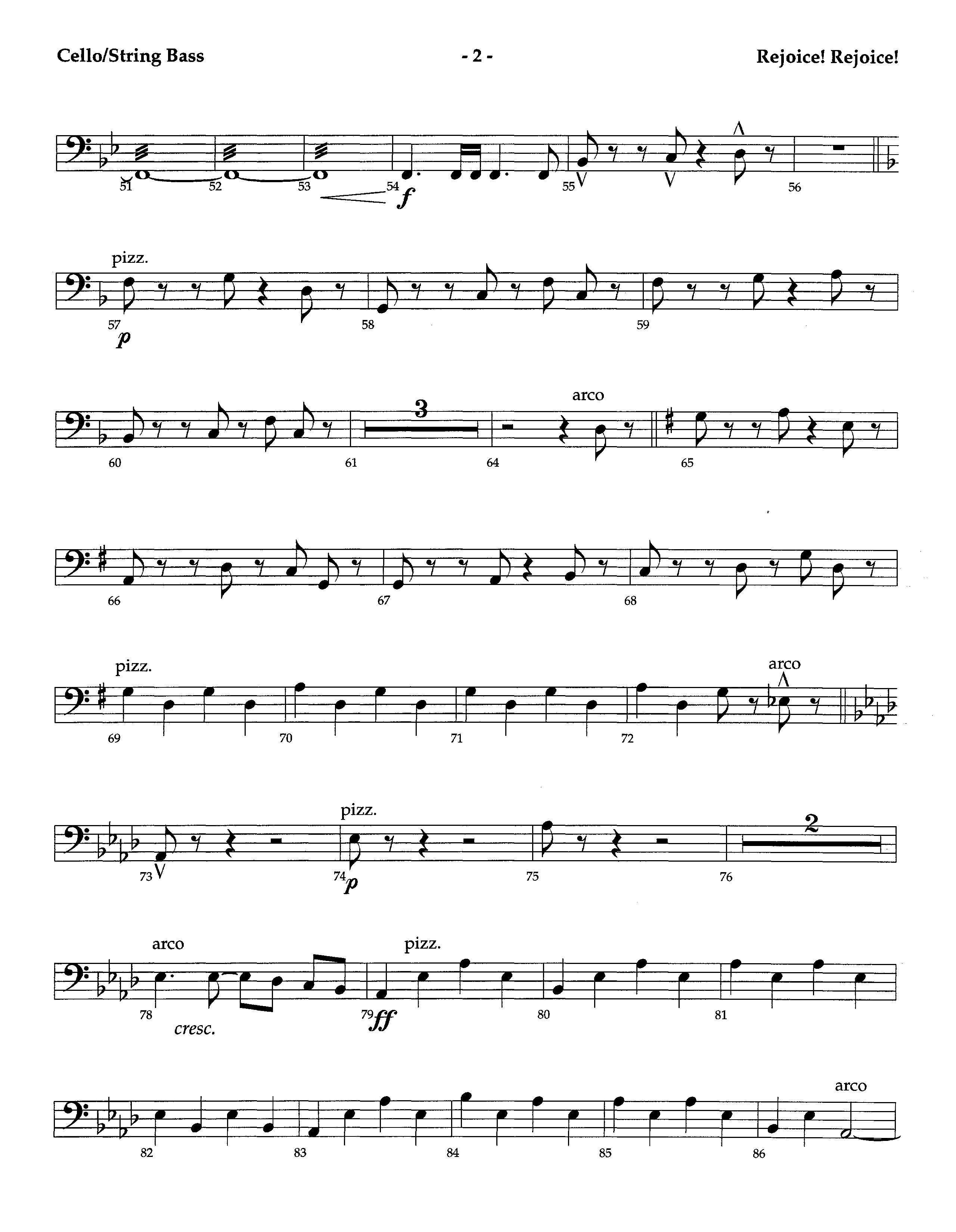 Rejoice Rejoice (Instrumental) Cello/Bass (Lifeway Worship / Arr. Omar Allen)