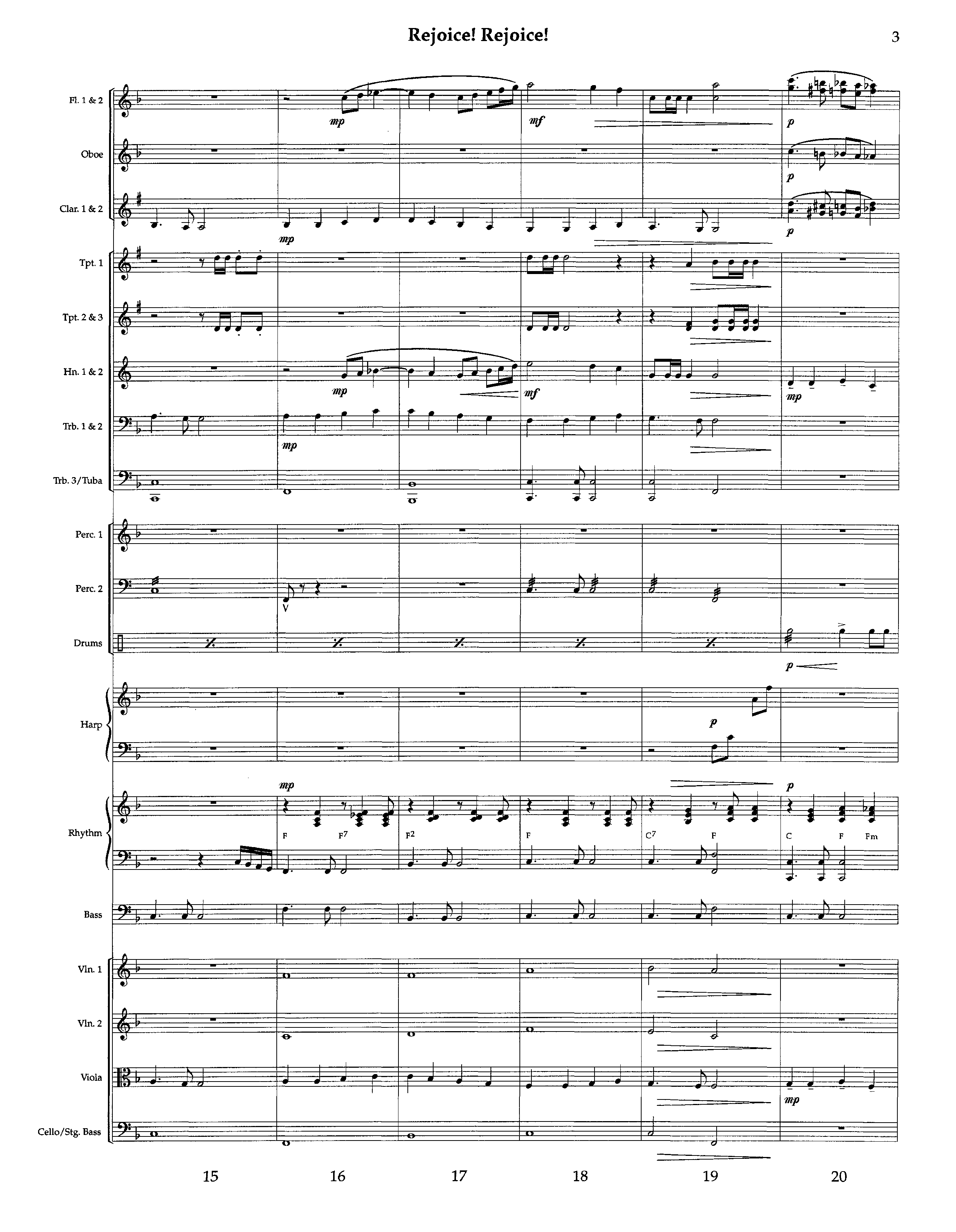 Rejoice Rejoice (Instrumental) Orchestration (Lifeway Worship / Arr. Omar Allen)