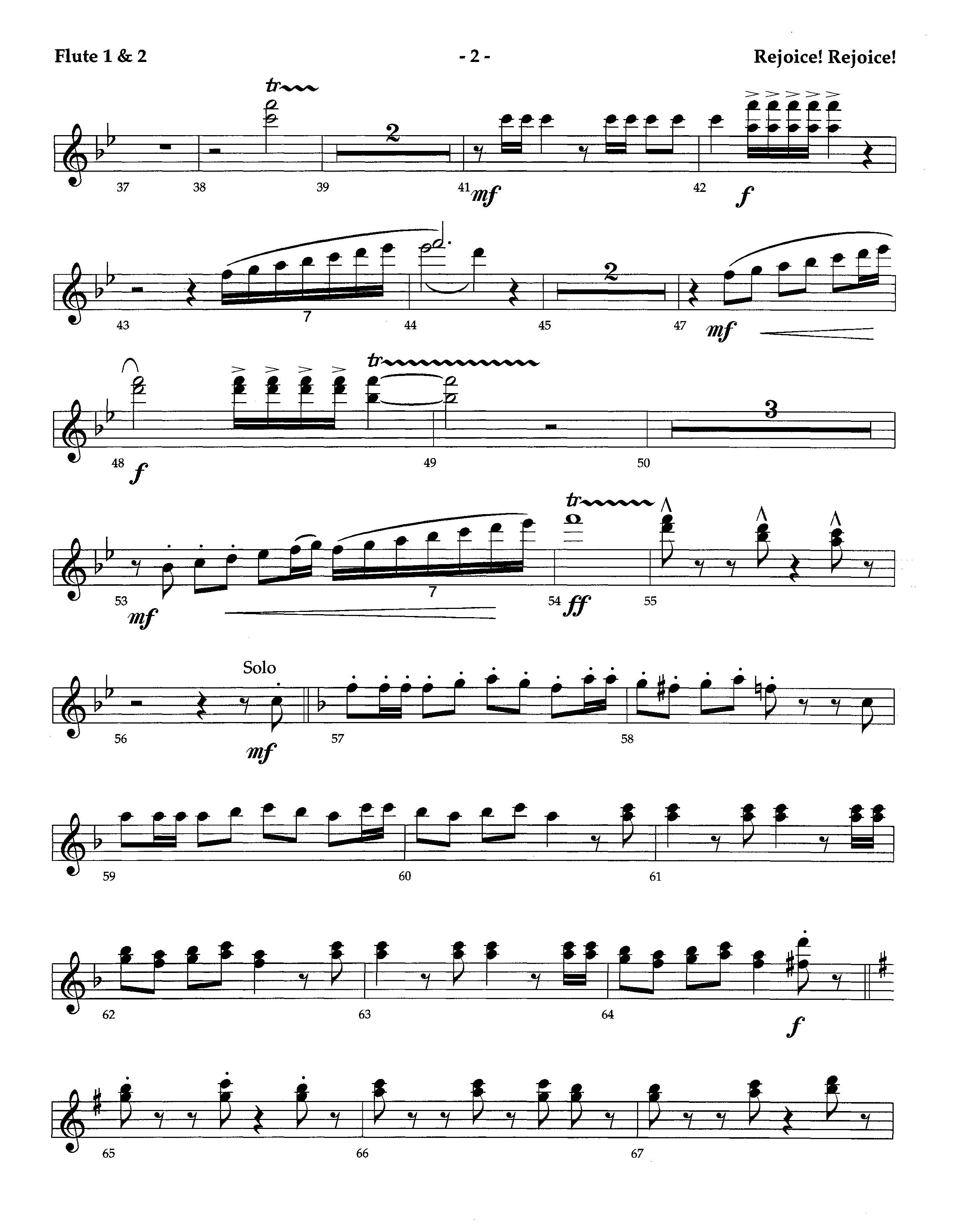 Rejoice Rejoice (Instrumental) Flute 1/2 (Lifeway Worship / Arr. Omar Allen)