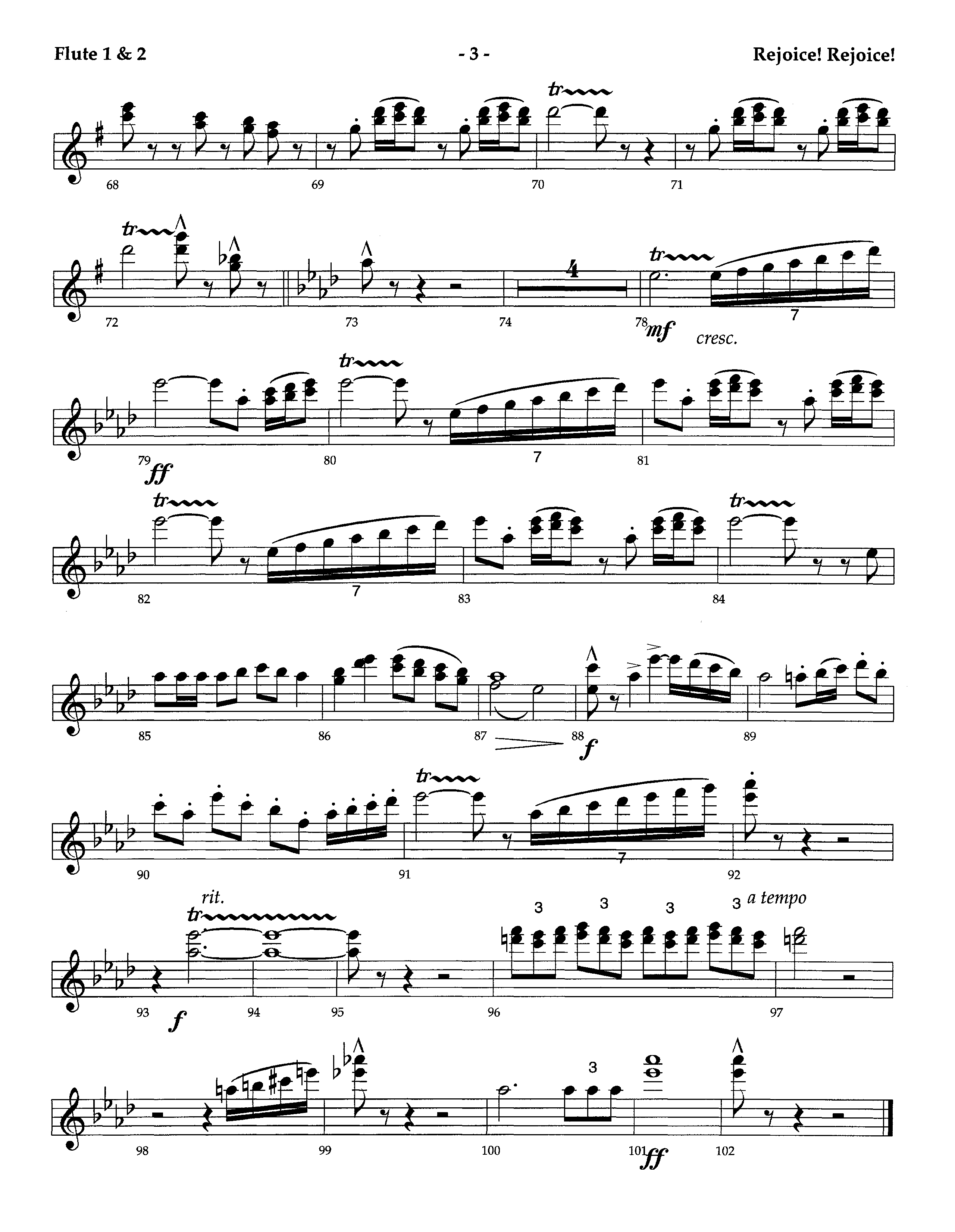 Rejoice Rejoice (Instrumental) Flute 1/2 (Lifeway Worship / Arr. Omar Allen)