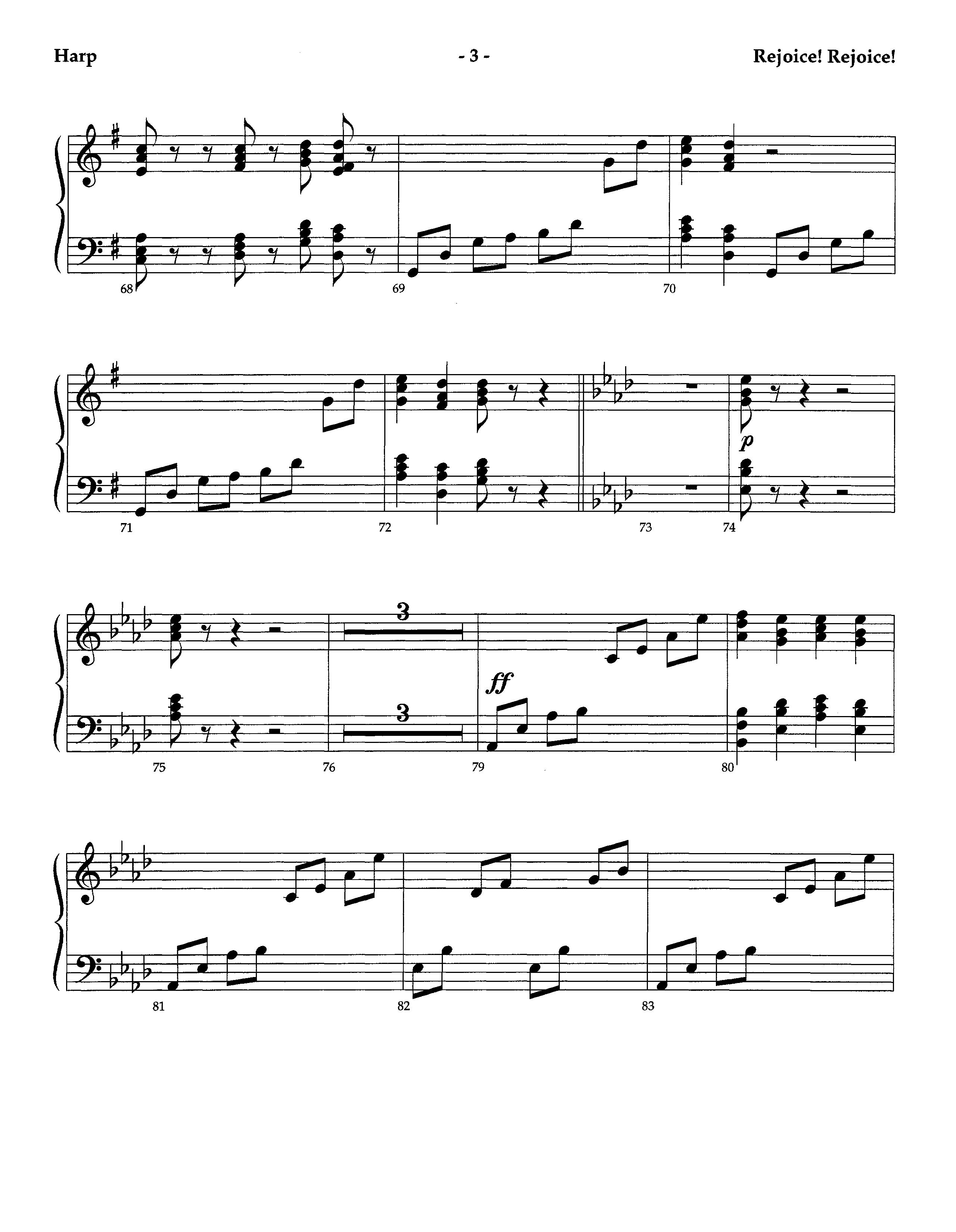 Rejoice Rejoice (Instrumental) Harp (Lifeway Worship / Arr. Omar Allen)