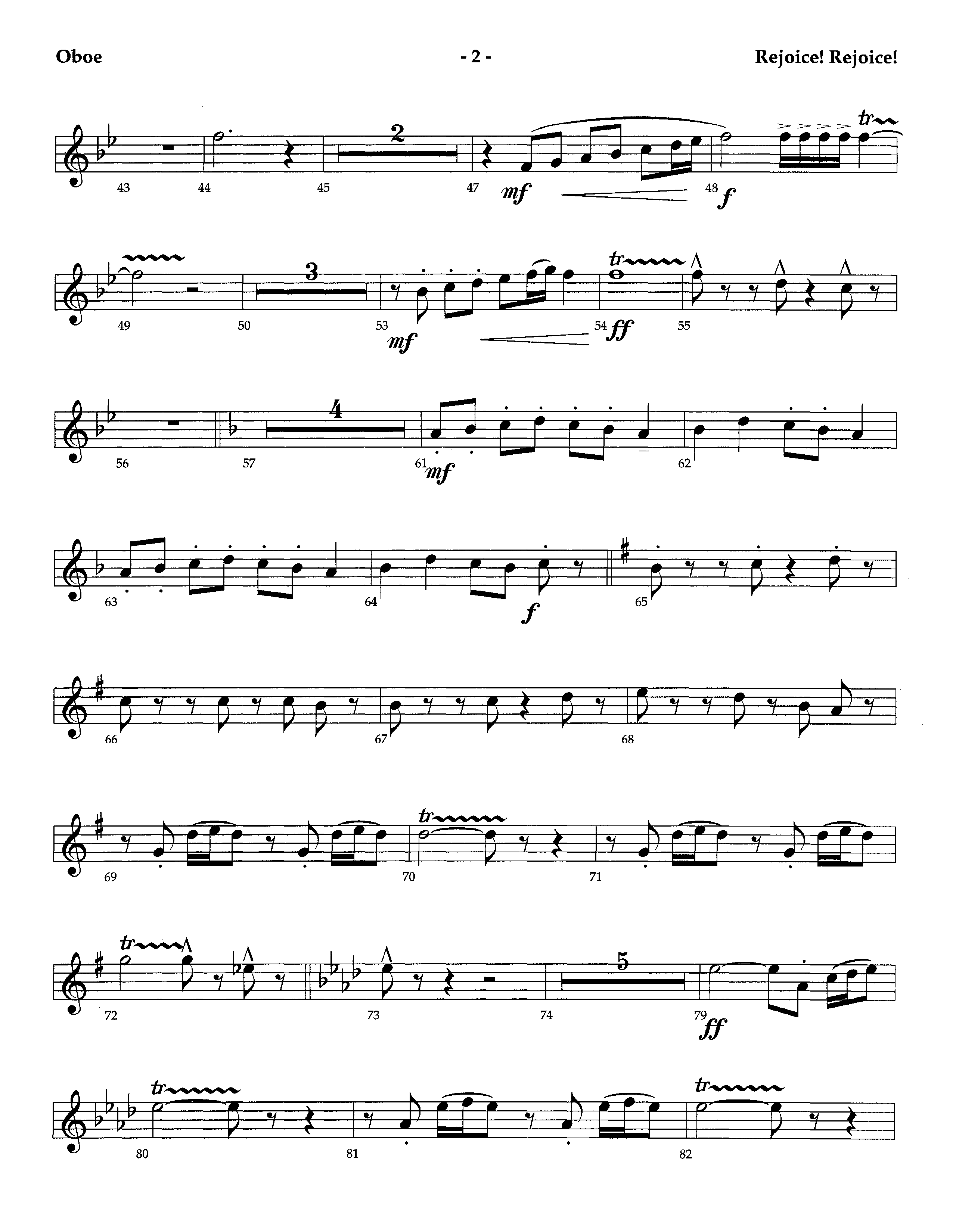 Rejoice Rejoice (Instrumental) Oboe (Lifeway Worship / Arr. Omar Allen)