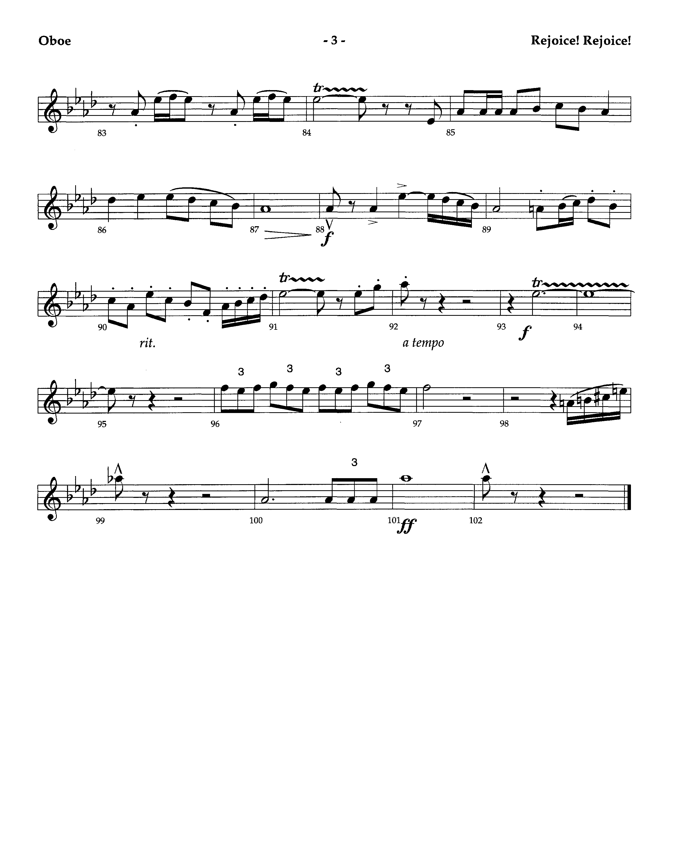 Rejoice Rejoice (Instrumental) Oboe (Lifeway Worship / Arr. Omar Allen)