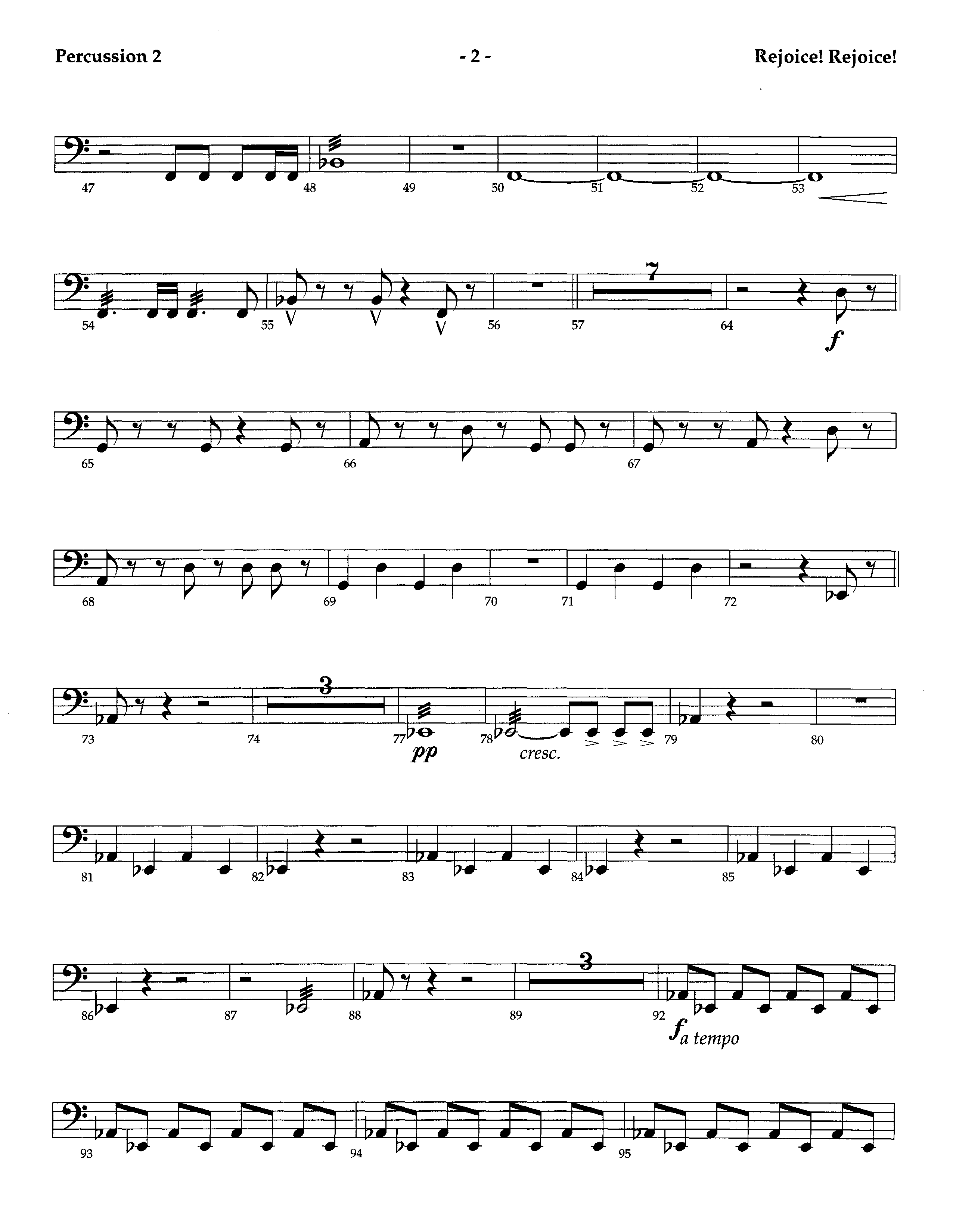 Rejoice Rejoice (Instrumental) Percussion 1/2 (Lifeway Worship / Arr. Omar Allen)