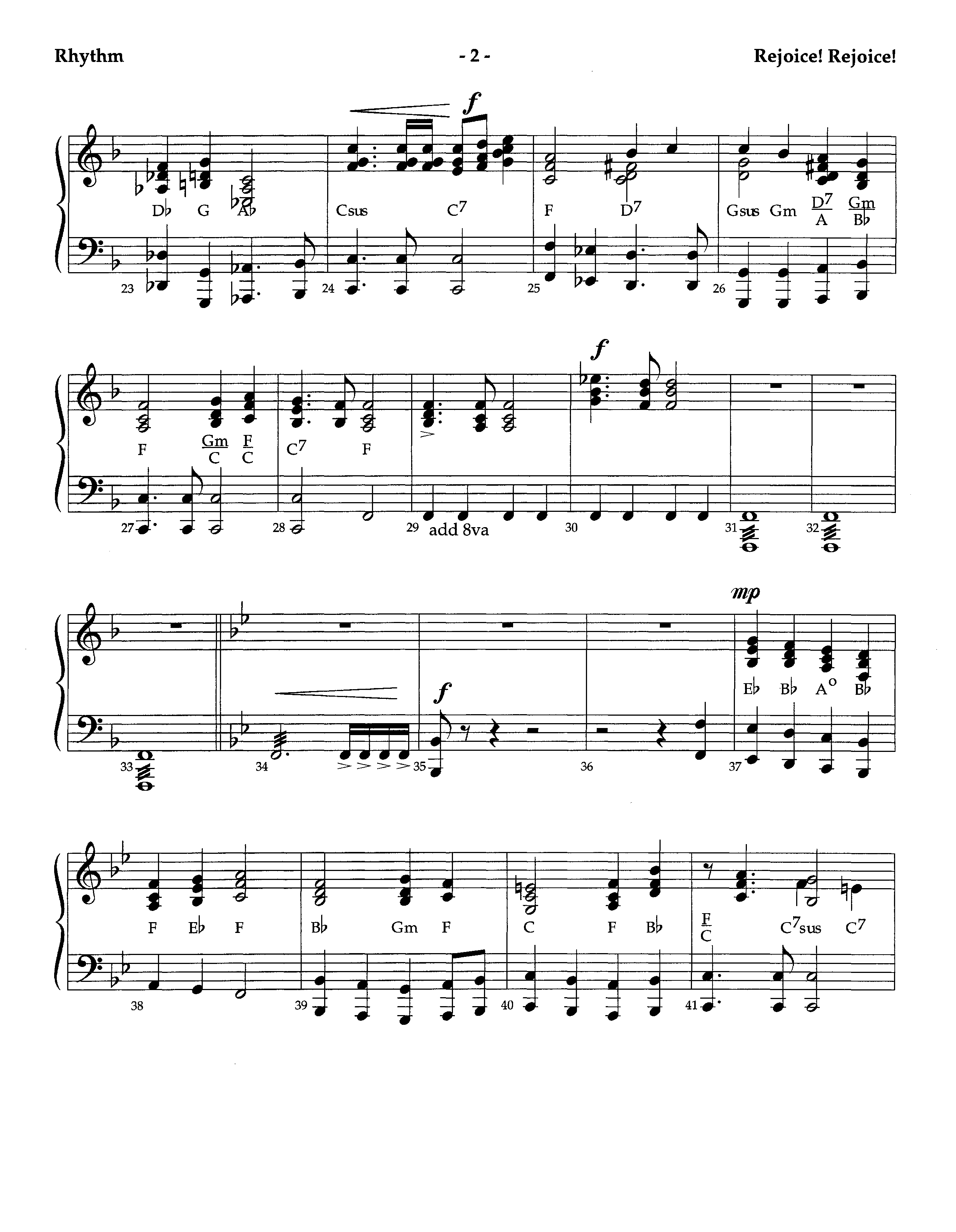 Rejoice Rejoice (Instrumental) Piano/Rhythm (Lifeway Worship / Arr. Omar Allen)