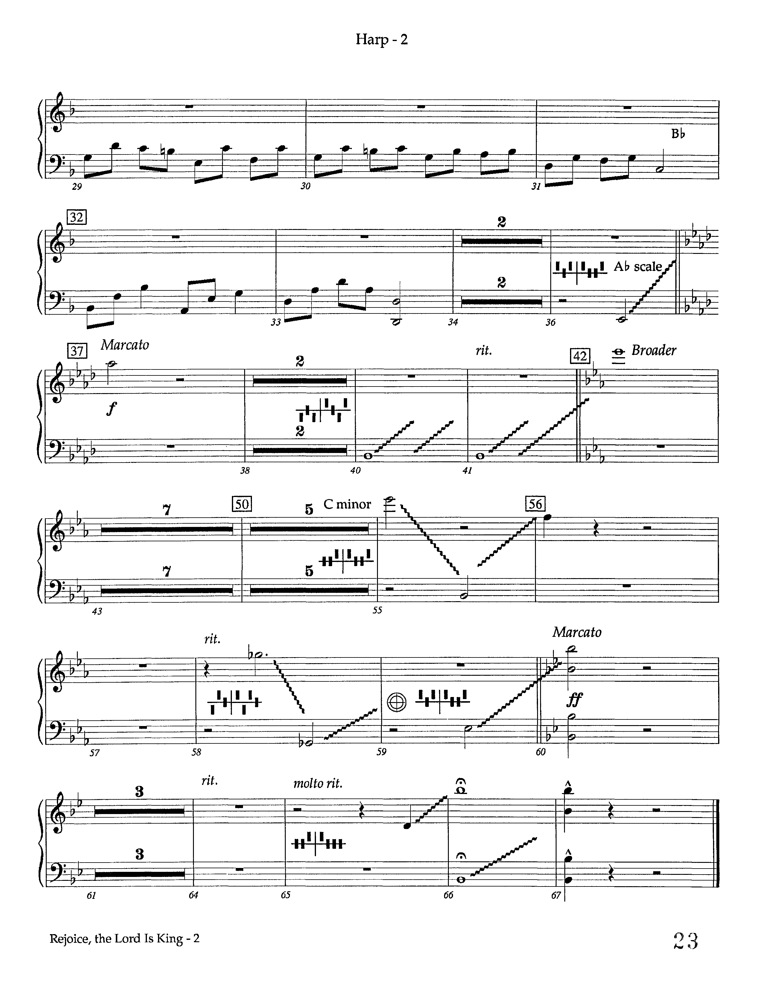 Rejoice The Lord Is King (Instrumental) Harp (Lifeway Worship / Arr. Keith Christopher)