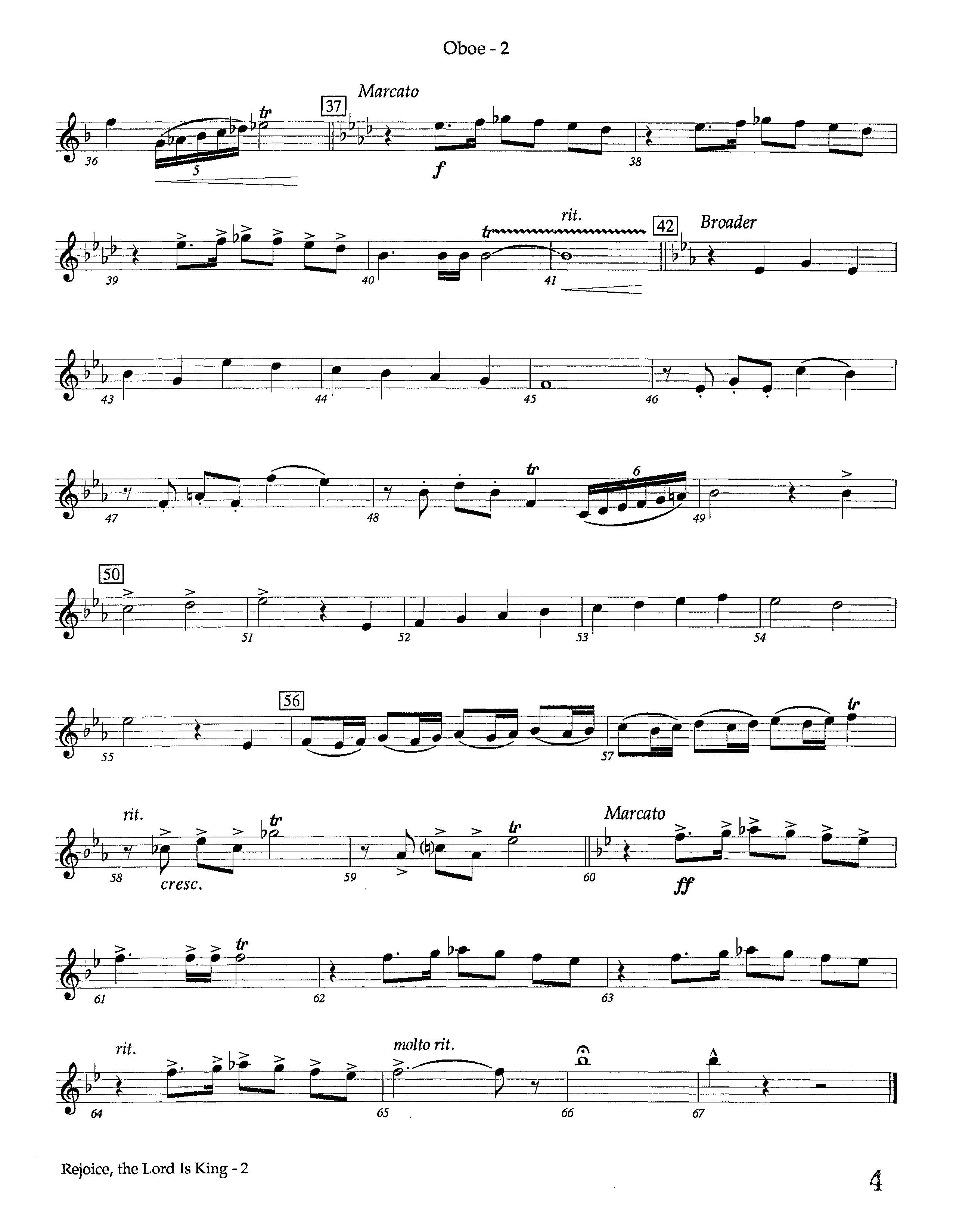 Rejoice The Lord Is King (Instrumental) Oboe (Lifeway Worship / Arr. Keith Christopher)