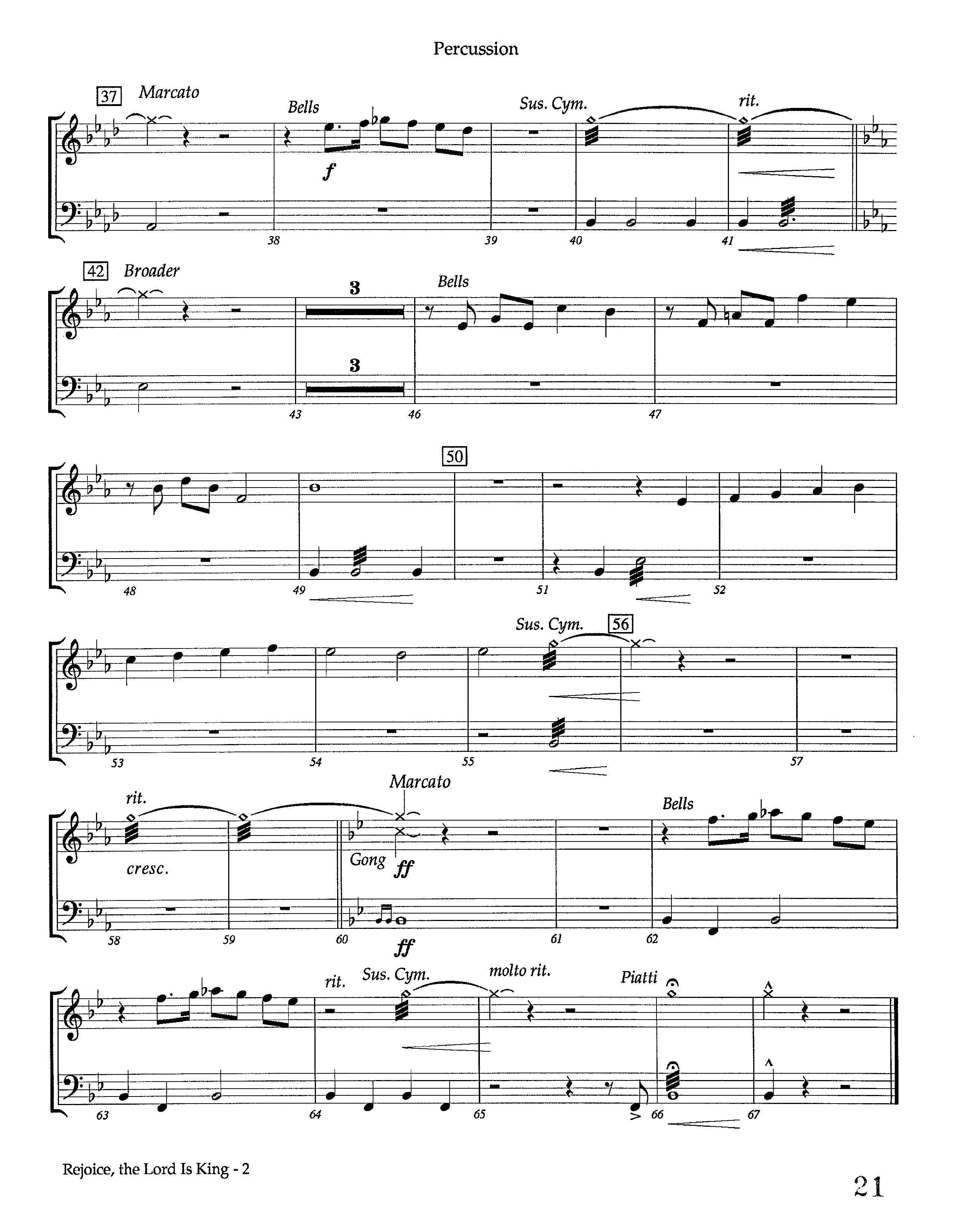 Rejoice The Lord Is King (Instrumental) Percussion (Lifeway Worship / Arr. Keith Christopher)