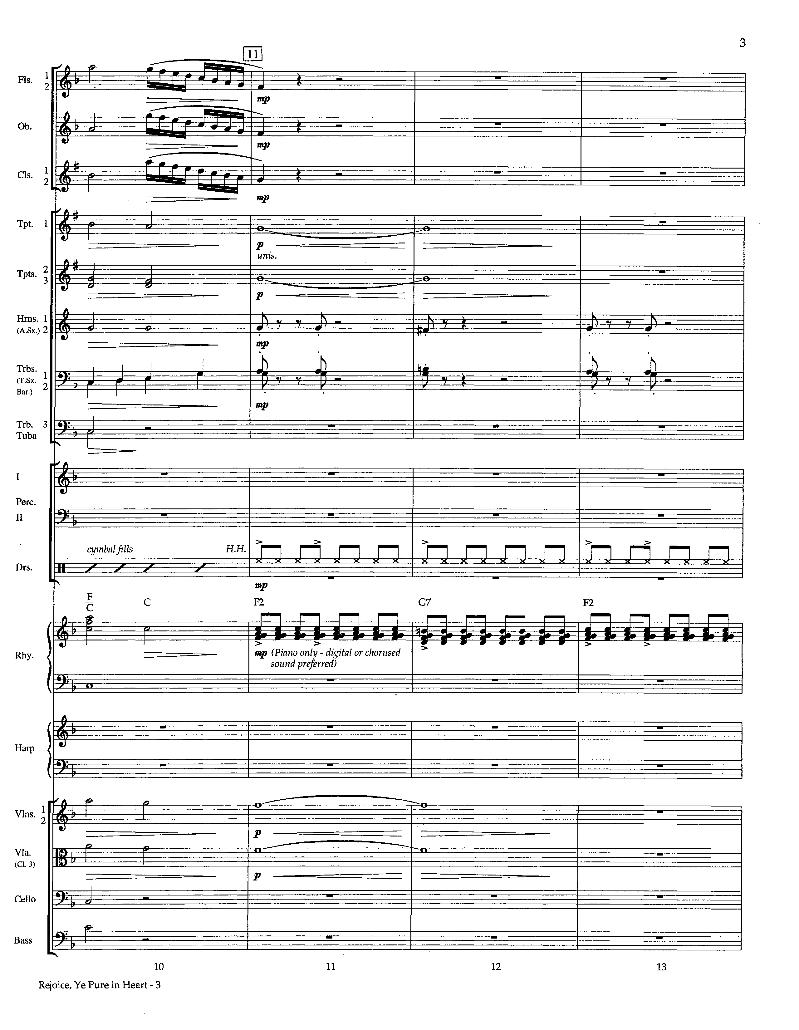 Rejoice Ye Pure In Heart (Instrumental) Orchestration (Lifeway Worship / Arr. Steve Dunn)