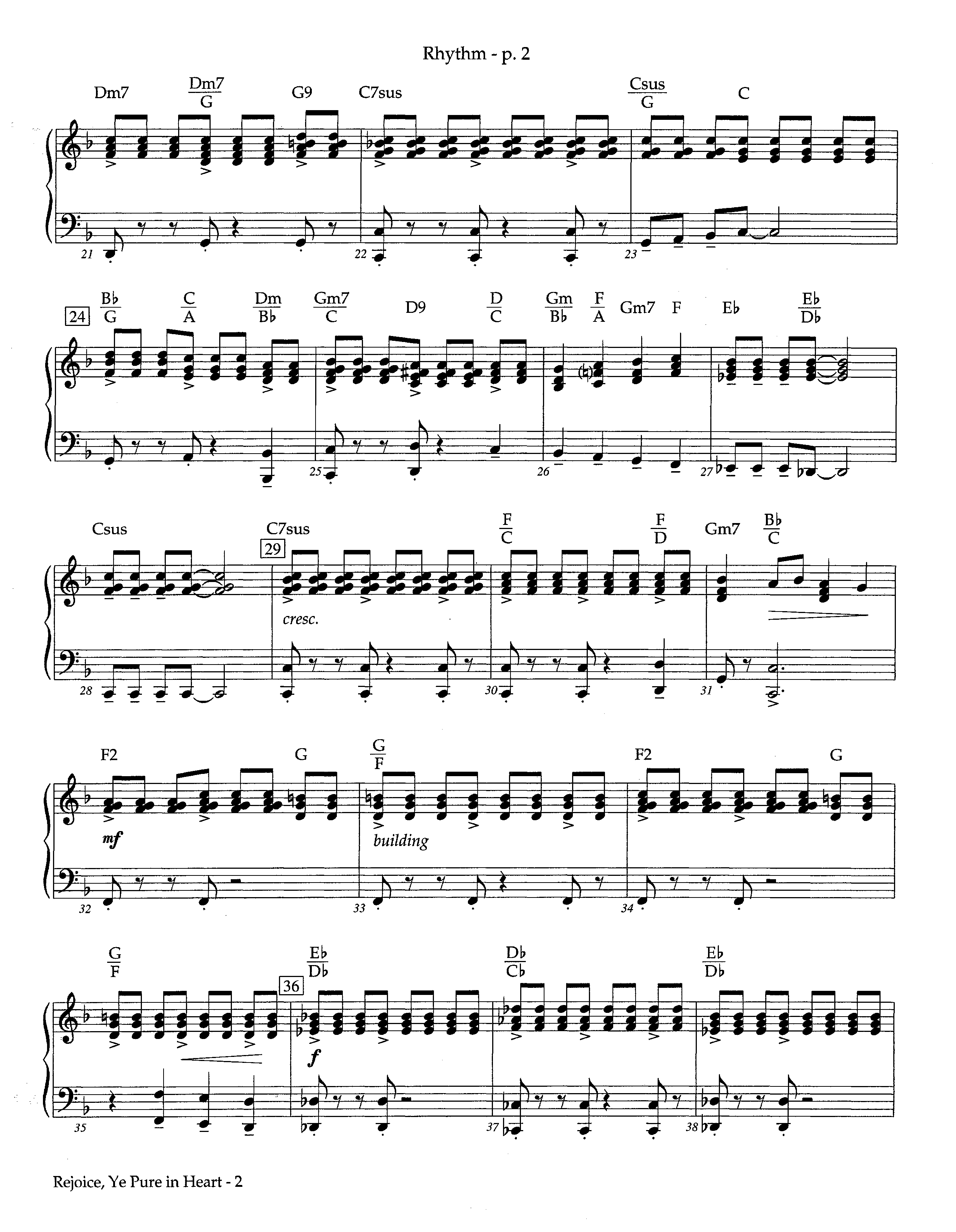 Rejoice Ye Pure In Heart (Instrumental) Piano/Rhythm (Lifeway Worship / Arr. Steve Dunn)