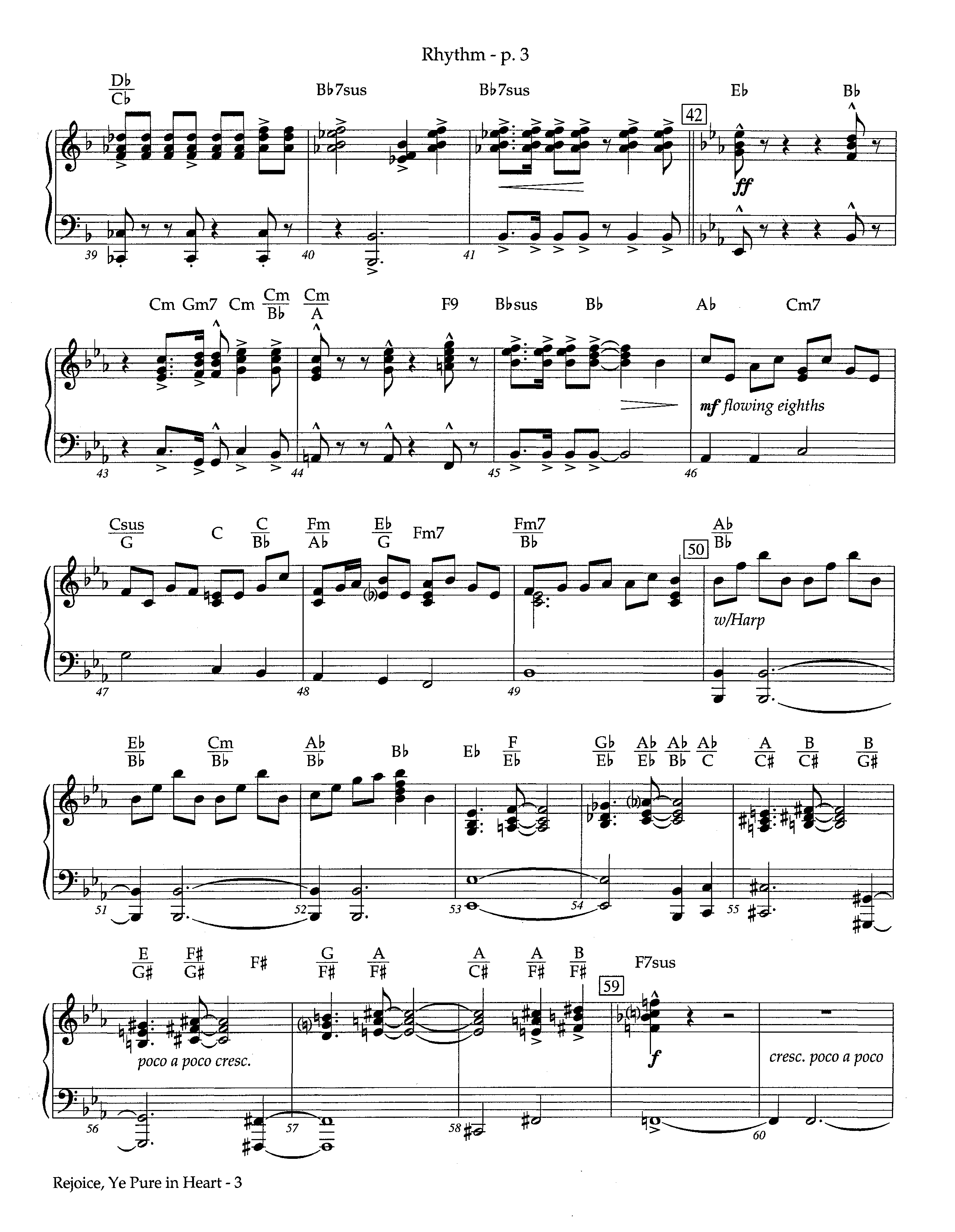 Rejoice Ye Pure In Heart (Instrumental) Piano/Rhythm (Lifeway Worship / Arr. Steve Dunn)