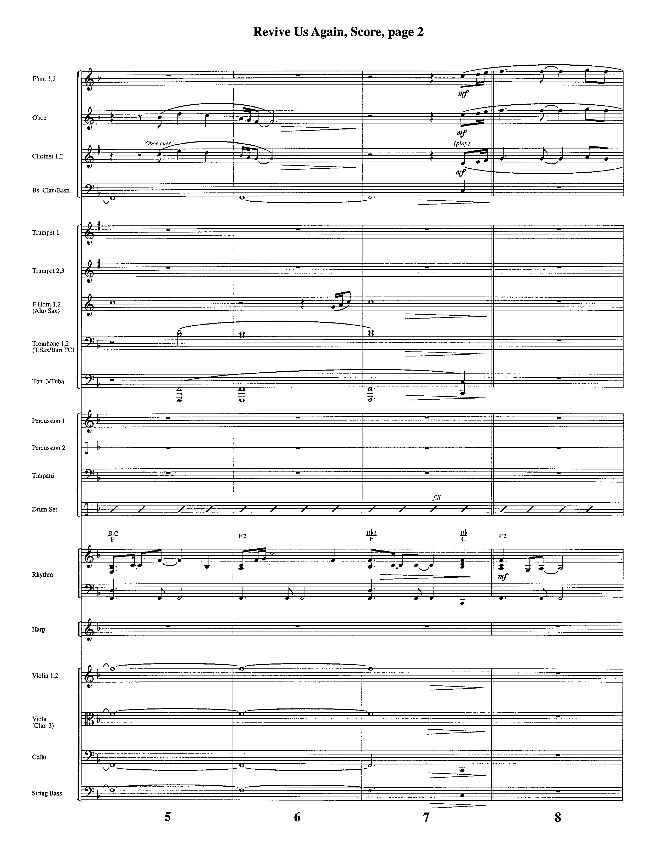 Revive Us Again (Instrumental) Conductor's Score (Lifeway Worship / Arr. Richard Kingsmore)