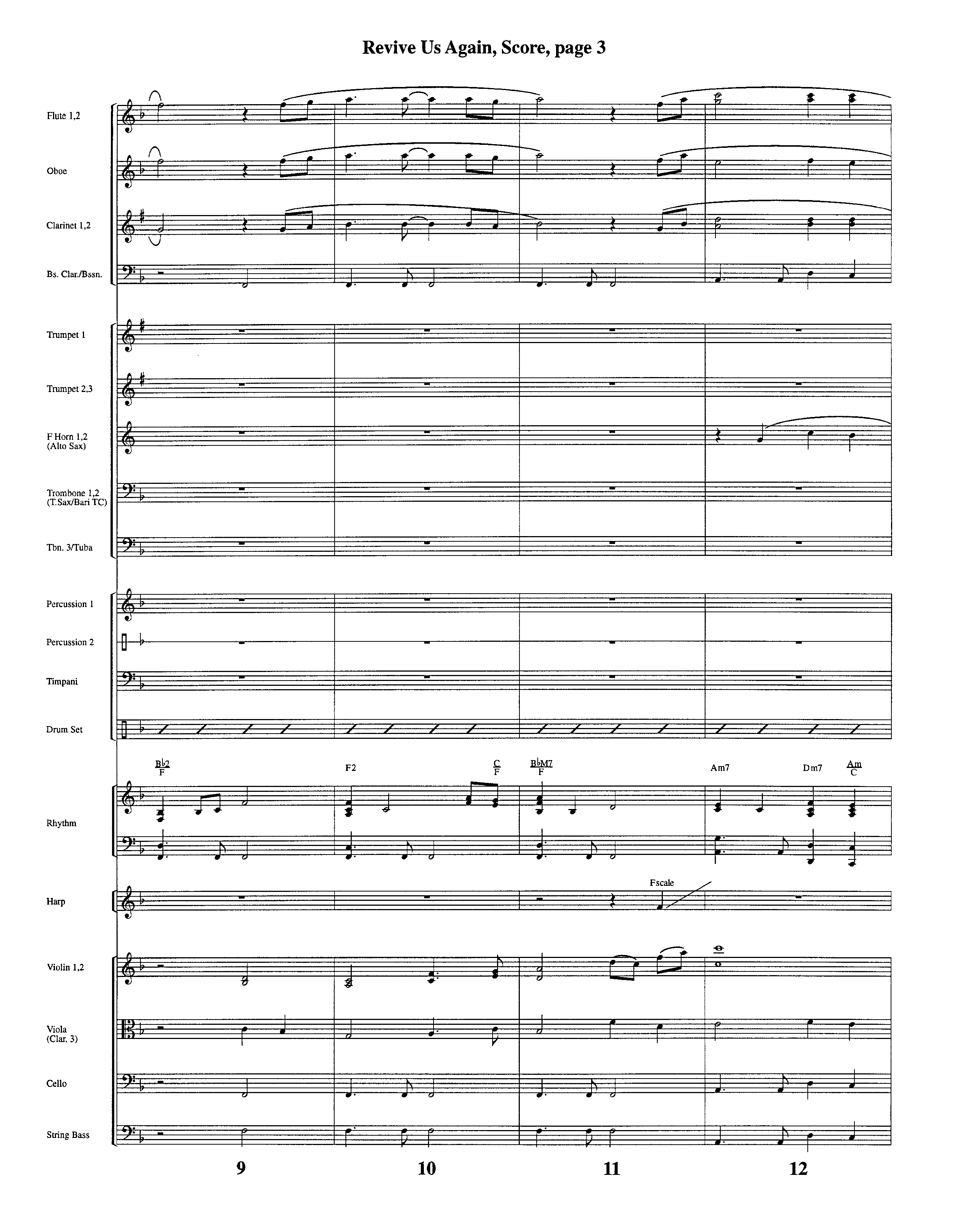 Revive Us Again (Instrumental) Conductor's Score (Lifeway Worship / Arr. Richard Kingsmore)
