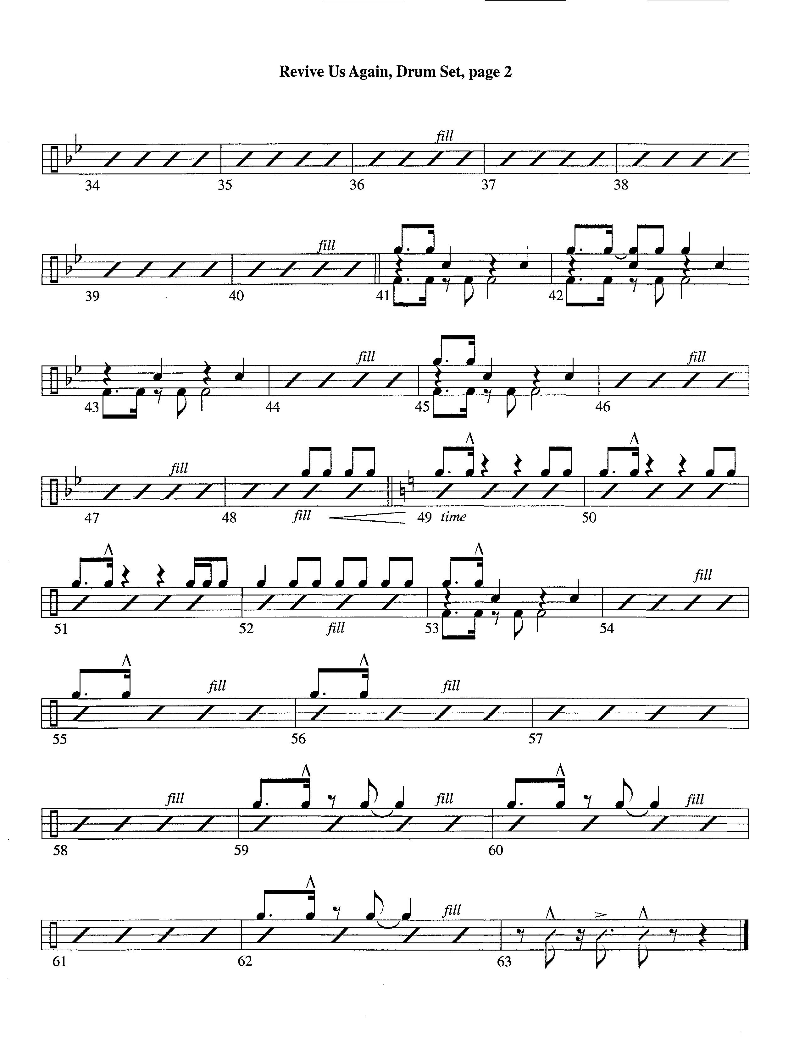 Revive Us Again (Instrumental) Drum Set (Lifeway Worship / Arr. Richard Kingsmore)