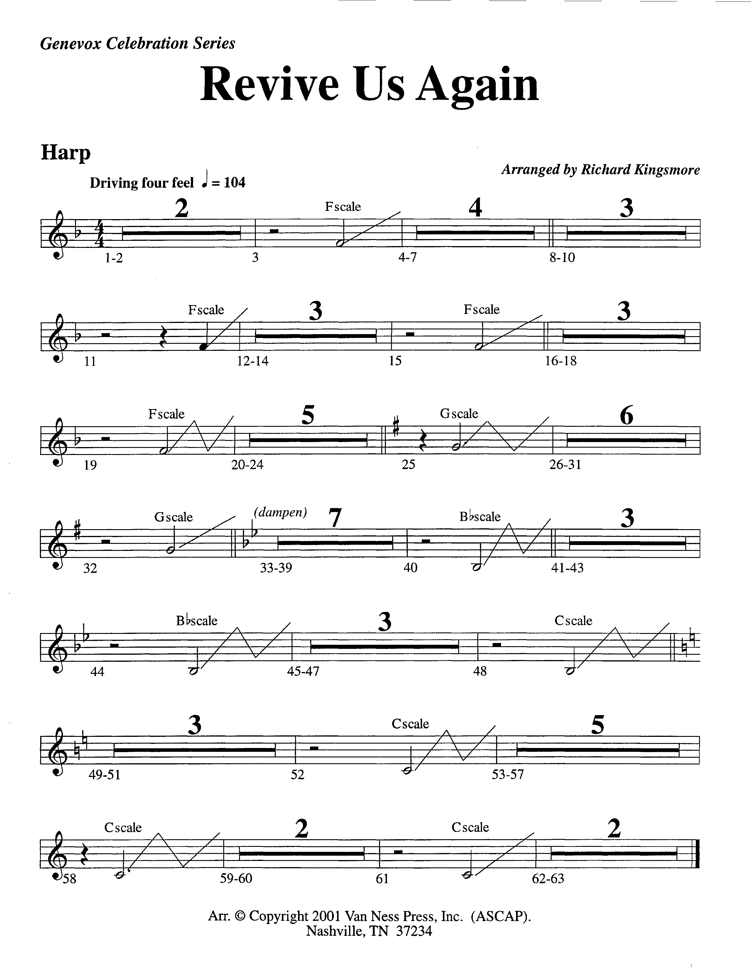 Revive Us Again (Instrumental) Harp (Lifeway Worship / Arr. Richard Kingsmore)