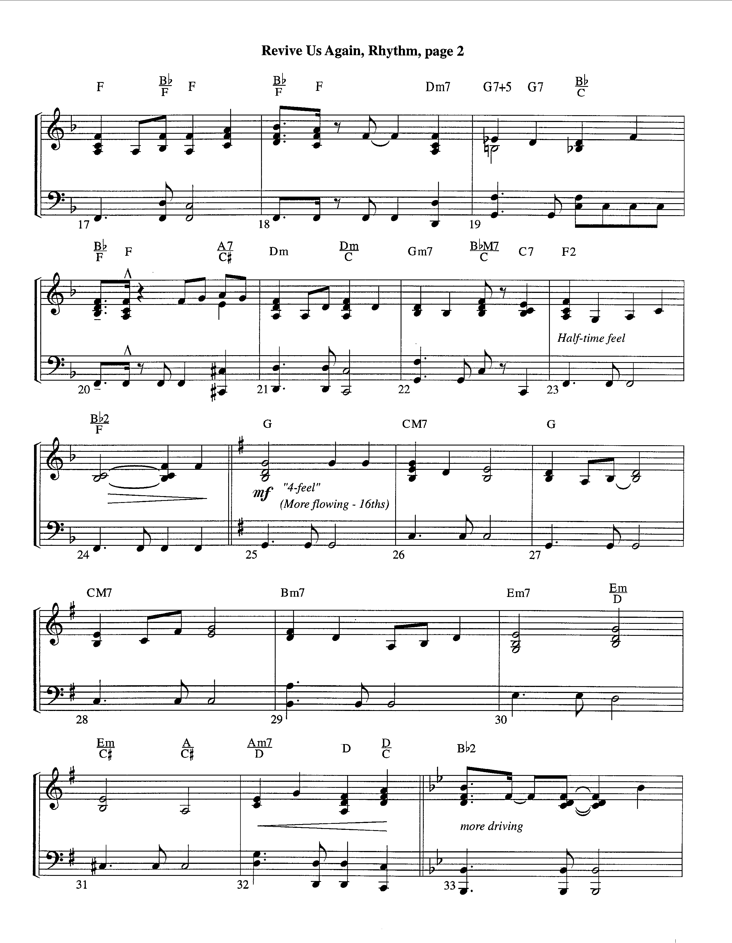 Revive Us Again (Instrumental) Piano/Rhythm (Lifeway Worship / Arr. Richard Kingsmore)