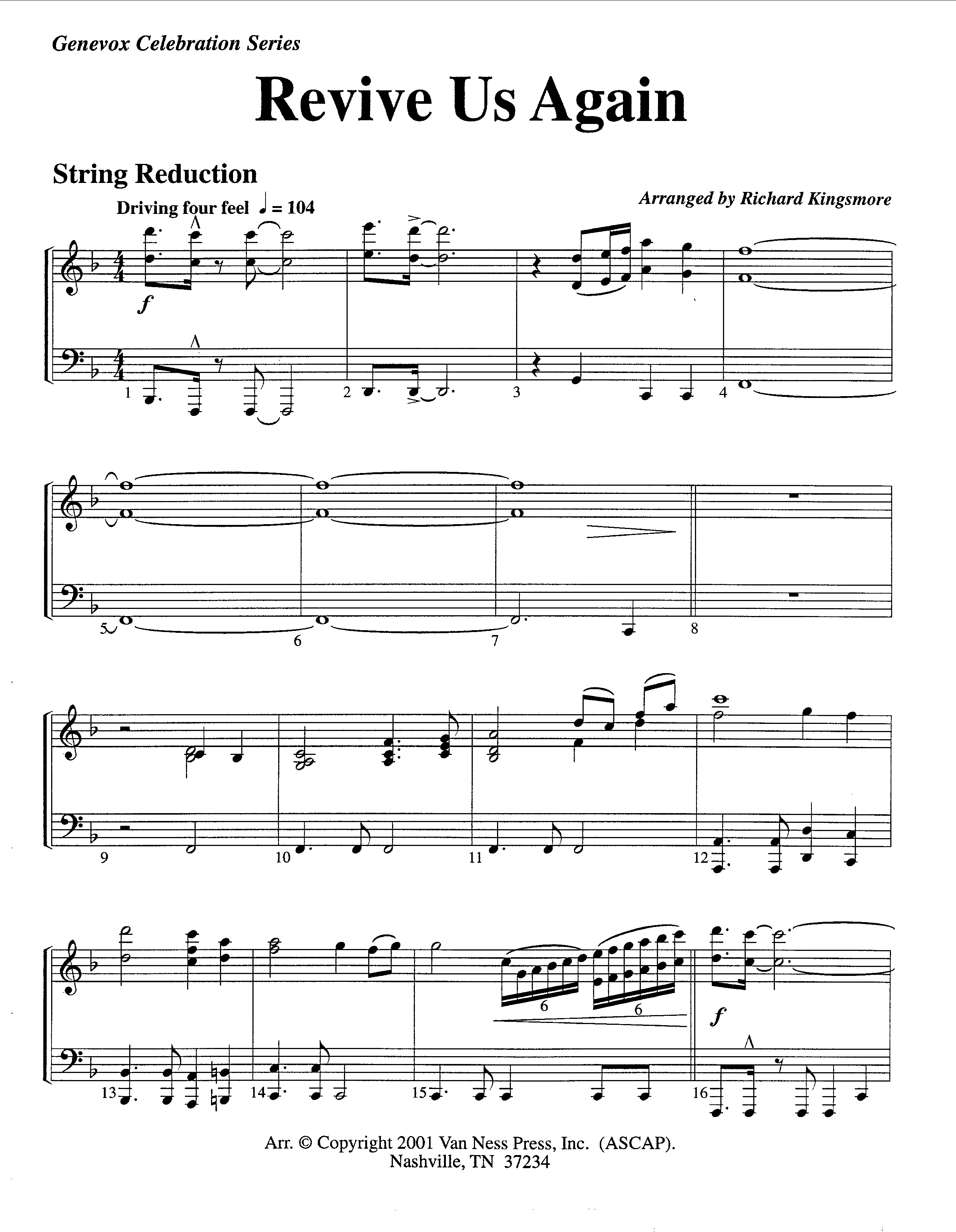Revive Us Again (Instrumental) String Reduction (Lifeway Worship / Arr. Richard Kingsmore)