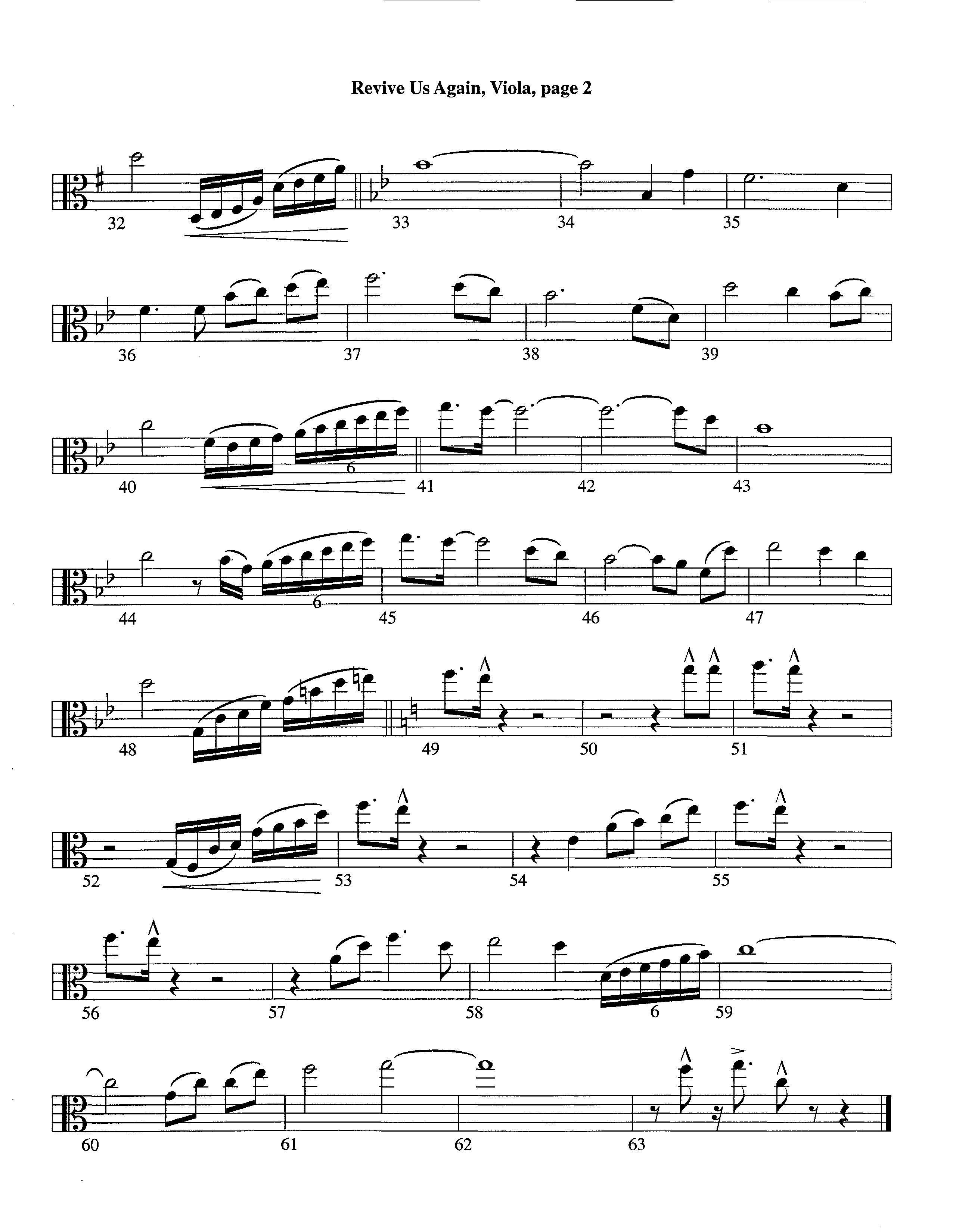 Revive Us Again (Instrumental) Viola (Lifeway Worship / Arr. Richard Kingsmore)