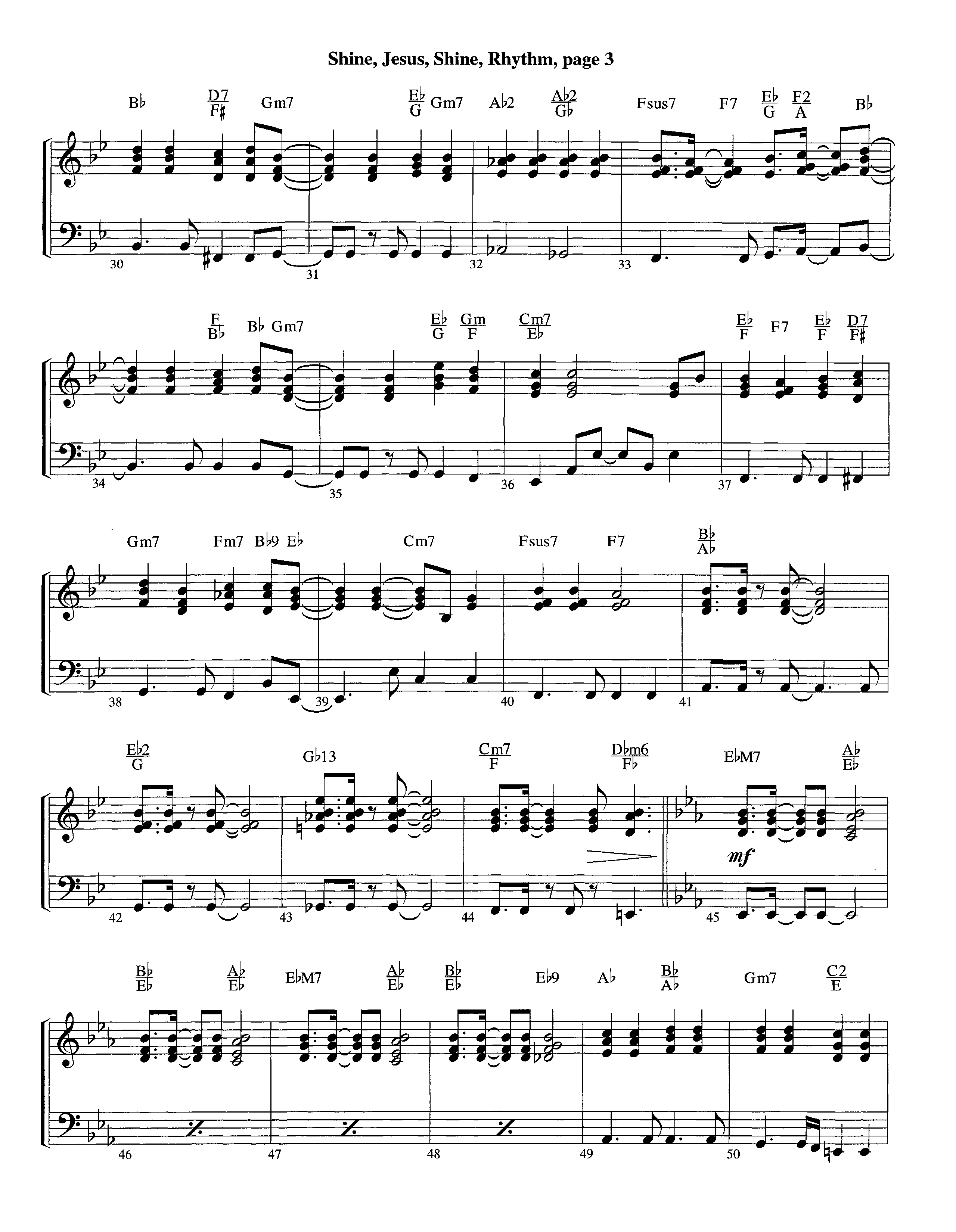 Shine Jesus Shine (Instrumental) Rhythm Chart (Lifeway Worship / Arr. Steve Dunn)