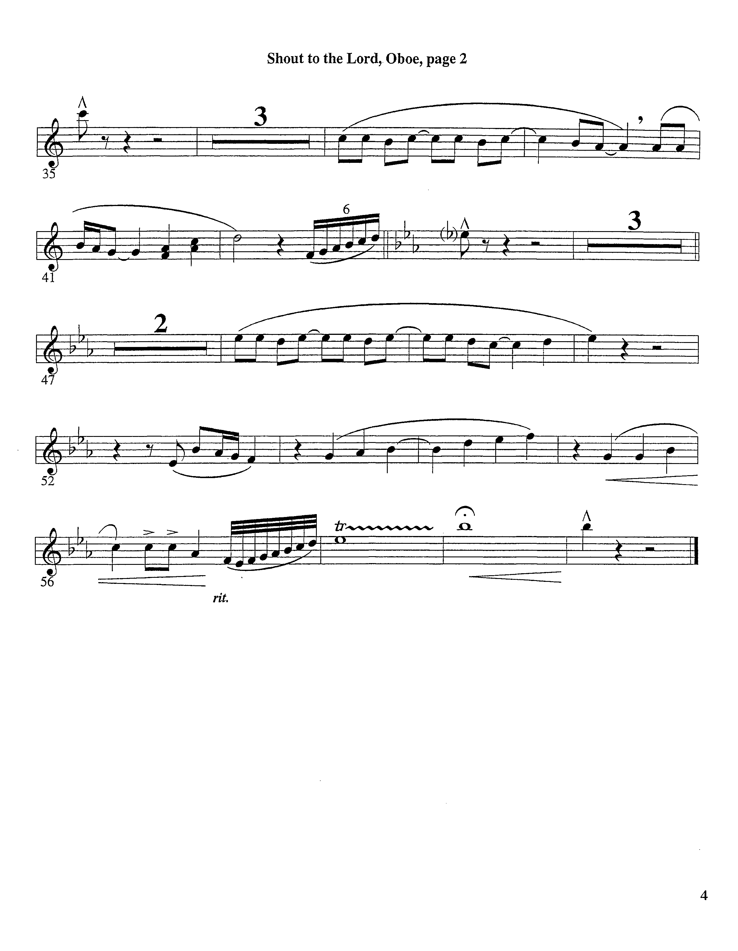 Shout To The Lord (Instrumental) Oboe (Lifeway Worship / Arr. Richard Kingsmore)