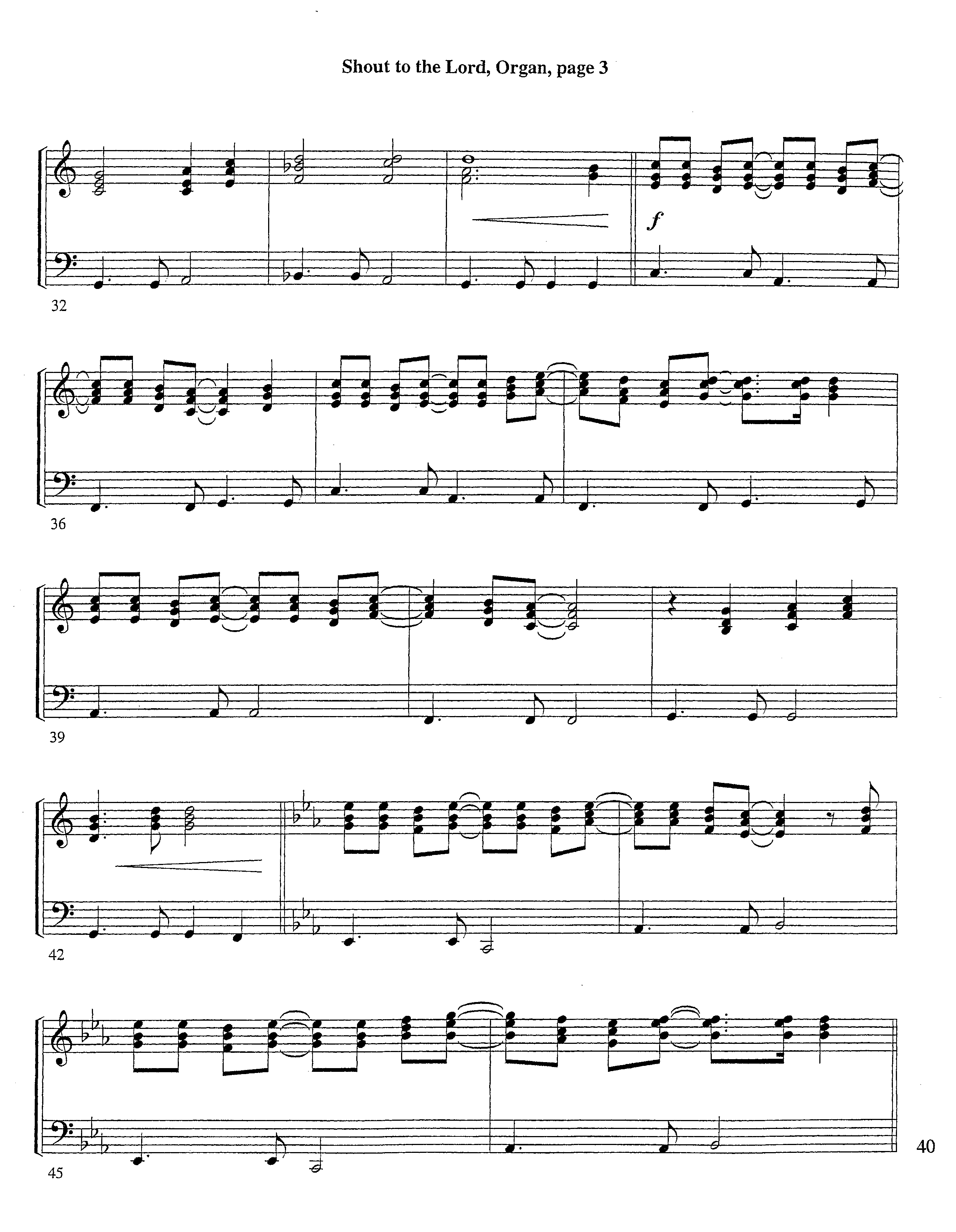 Shout To The Lord (Instrumental) Organ (Lifeway Worship / Arr. Richard Kingsmore)