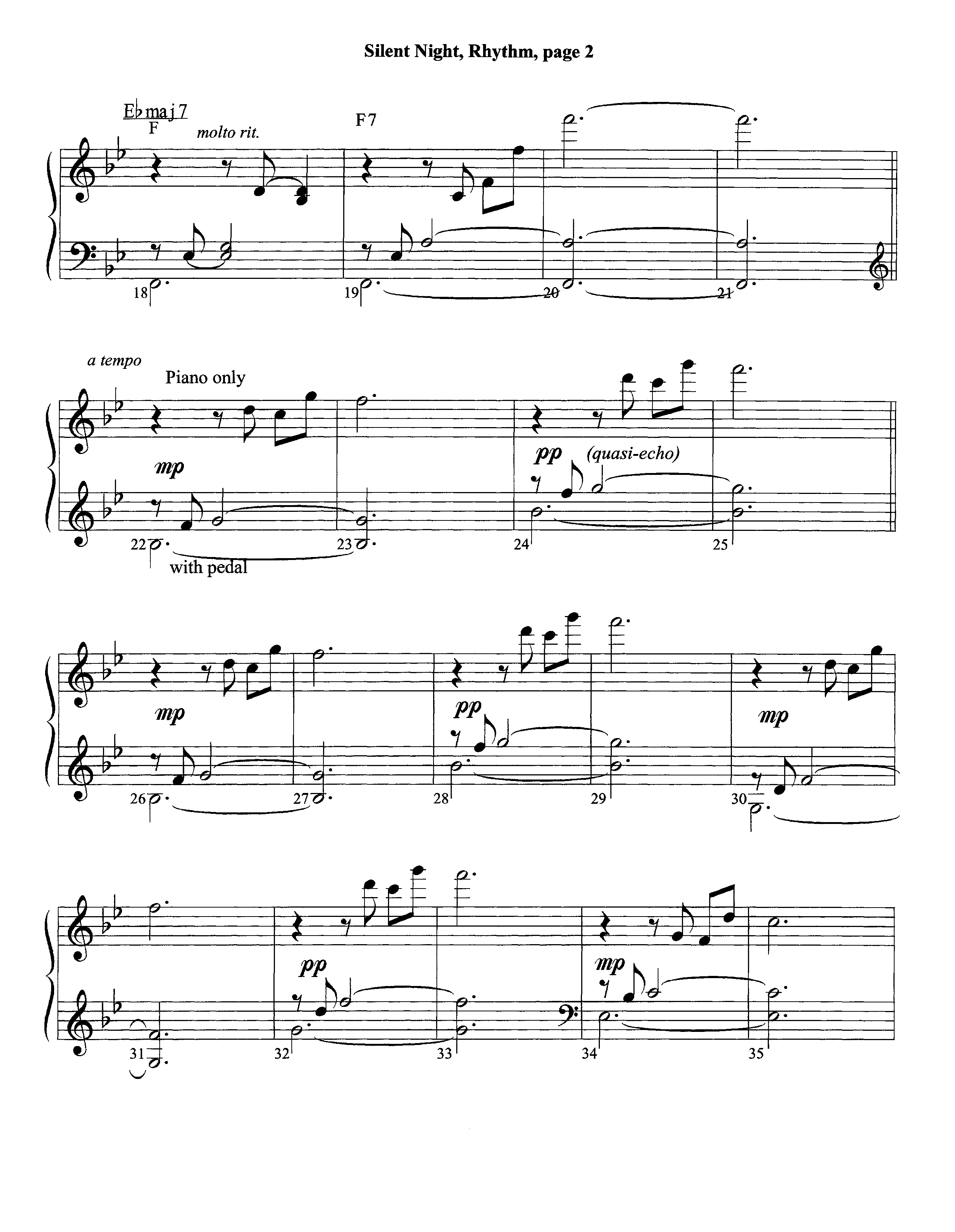 Silent Night (Instrumental) Piano/Rhythm (Lifeway Worship / Arr. David Winkler)