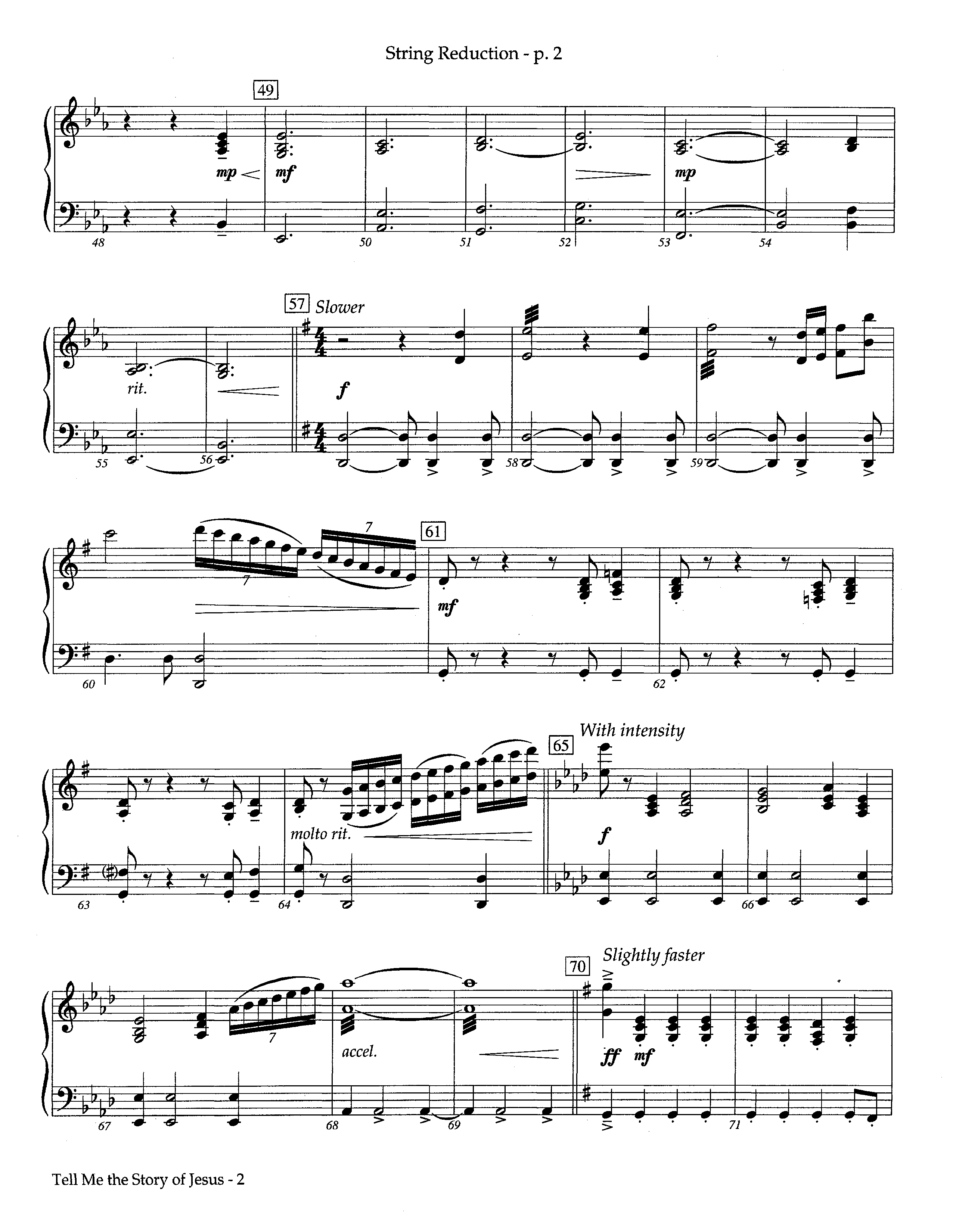 Tell Me The Story Of Jesus (Instrumental) String Reduction (Lifeway Worship / Arr. Steve Kirby)