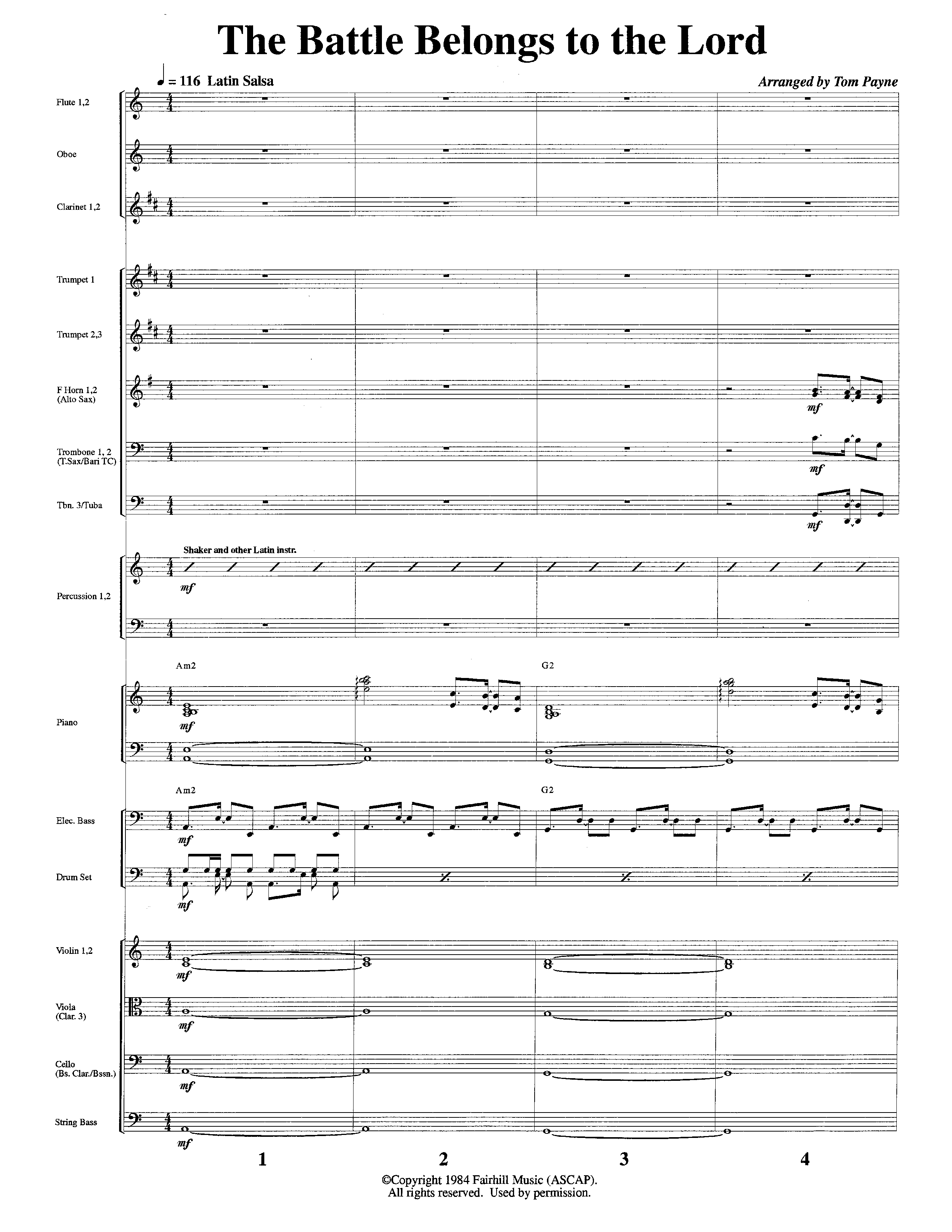 The Battle Belongs To The Lord (Instrumental) Orchestration (Lifeway Worship / Arr. Tom Payne)