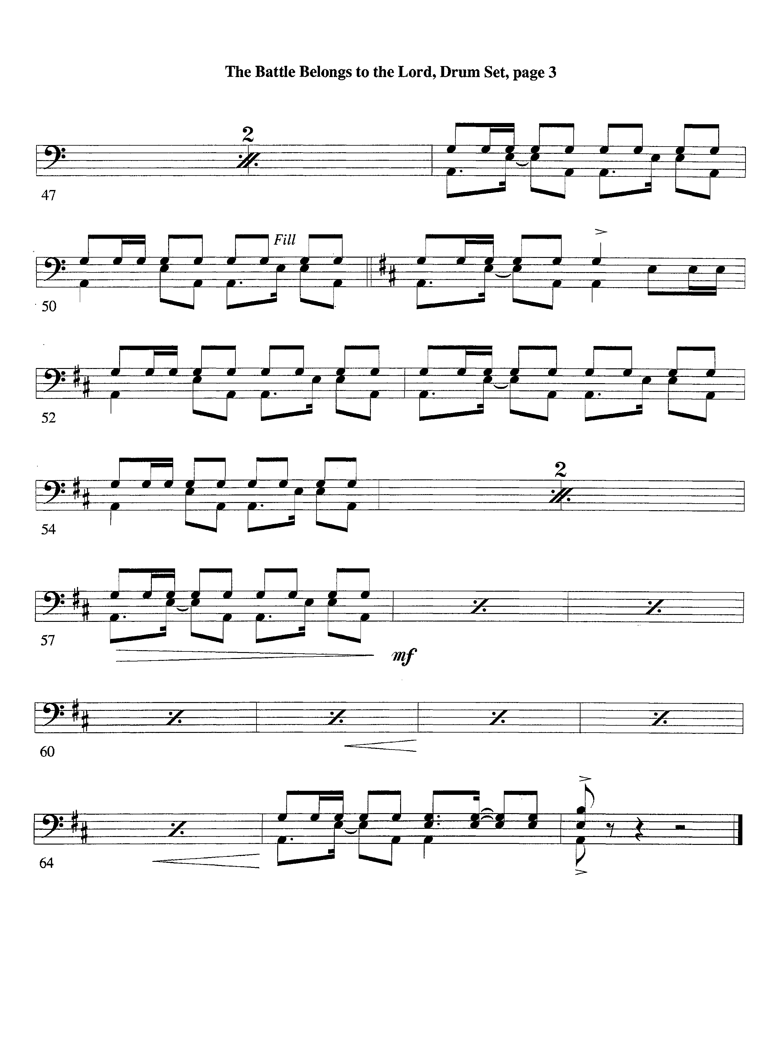 The Battle Belongs To The Lord (Instrumental) Drum Set (Lifeway Worship / Arr. Tom Payne)