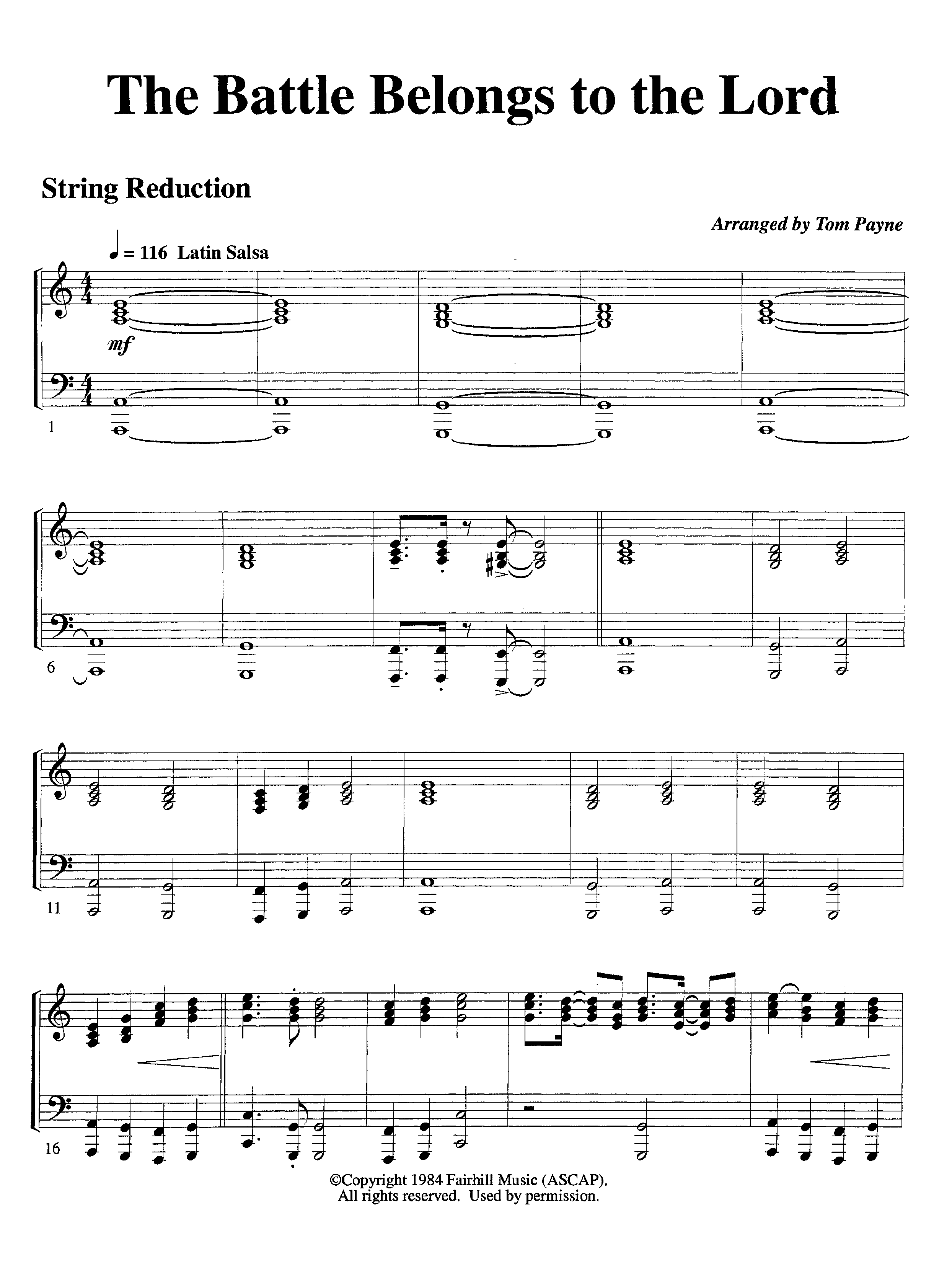The Battle Belongs To The Lord (Instrumental) String Reduction (Lifeway Worship / Arr. Tom Payne)