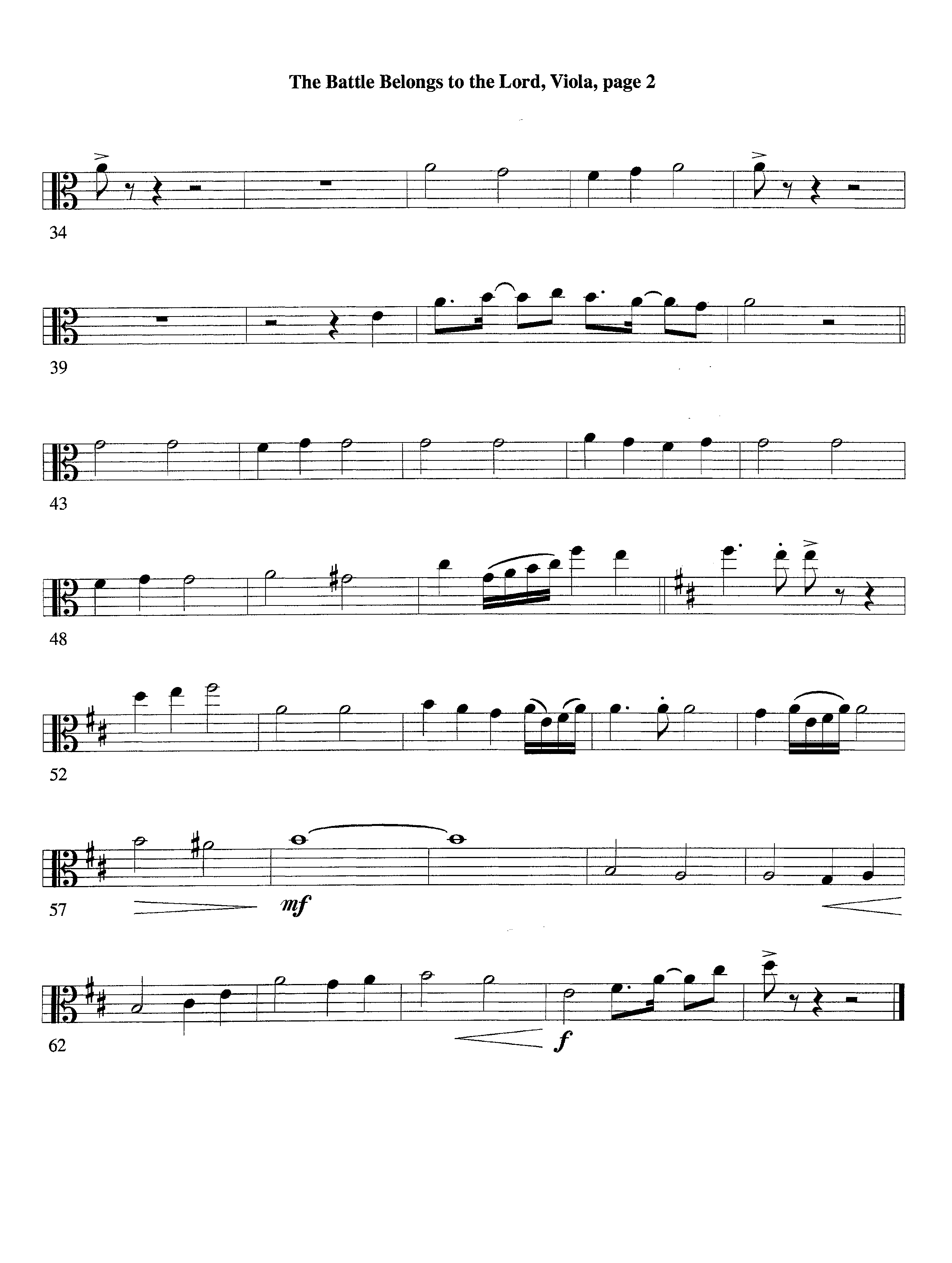 The Battle Belongs To The Lord (Instrumental) Viola (Lifeway Worship / Arr. Tom Payne)