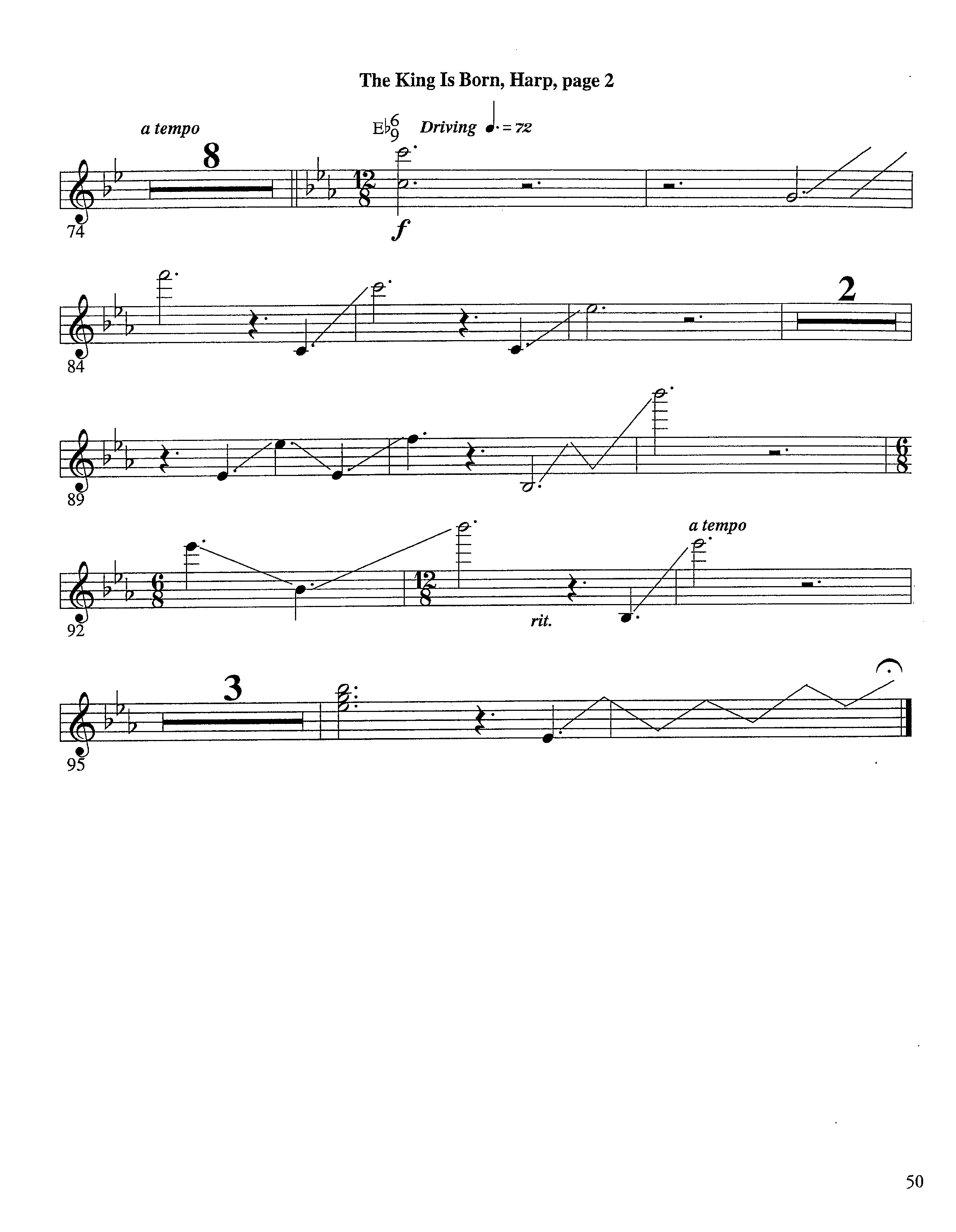 The King Is Born (Instrumental) Harp (Lifeway Worship / Arr. Jeff Cranfill)