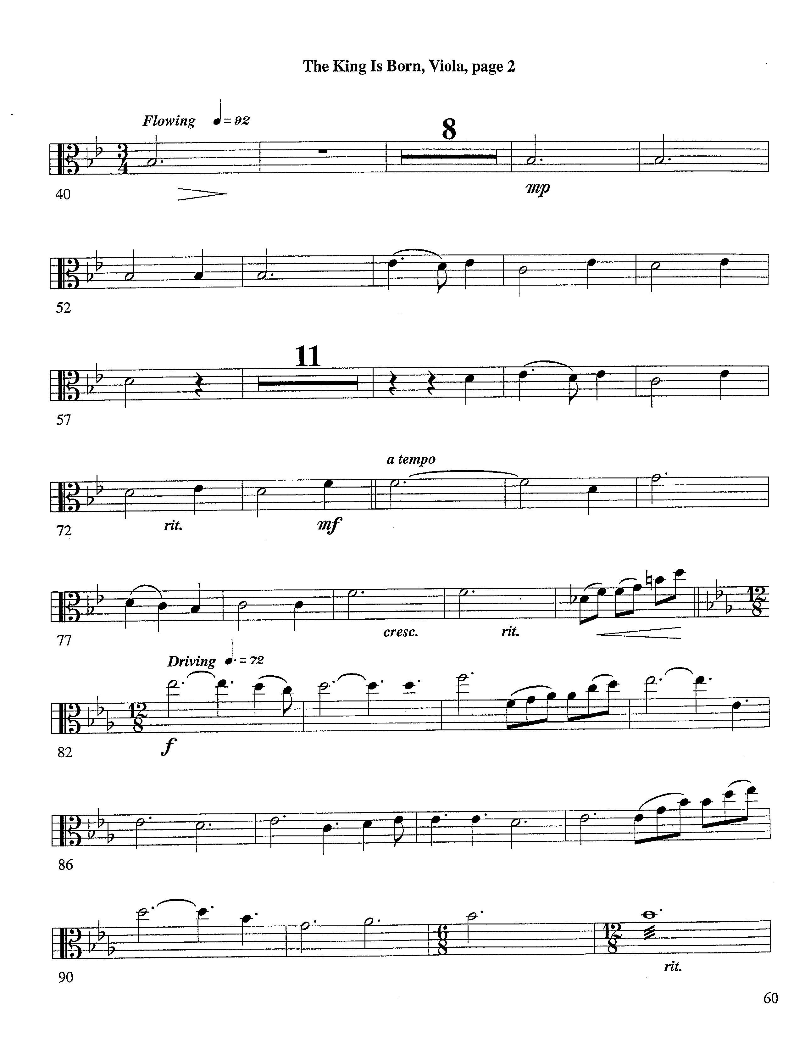 The King Is Born (Instrumental) Viola (Lifeway Worship / Arr. Jeff Cranfill)