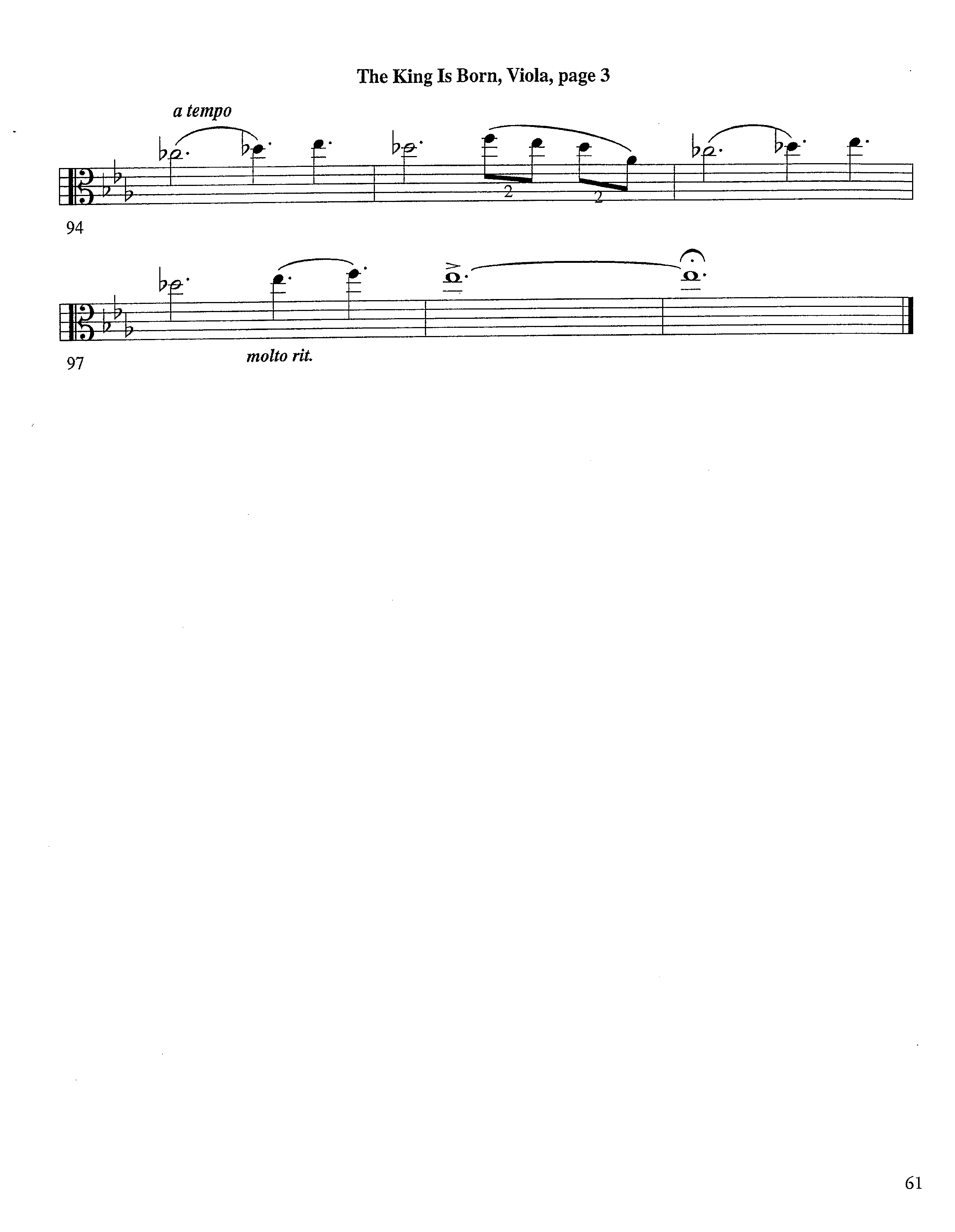 The King Is Born (Instrumental) Viola (Lifeway Worship / Arr. Jeff Cranfill)