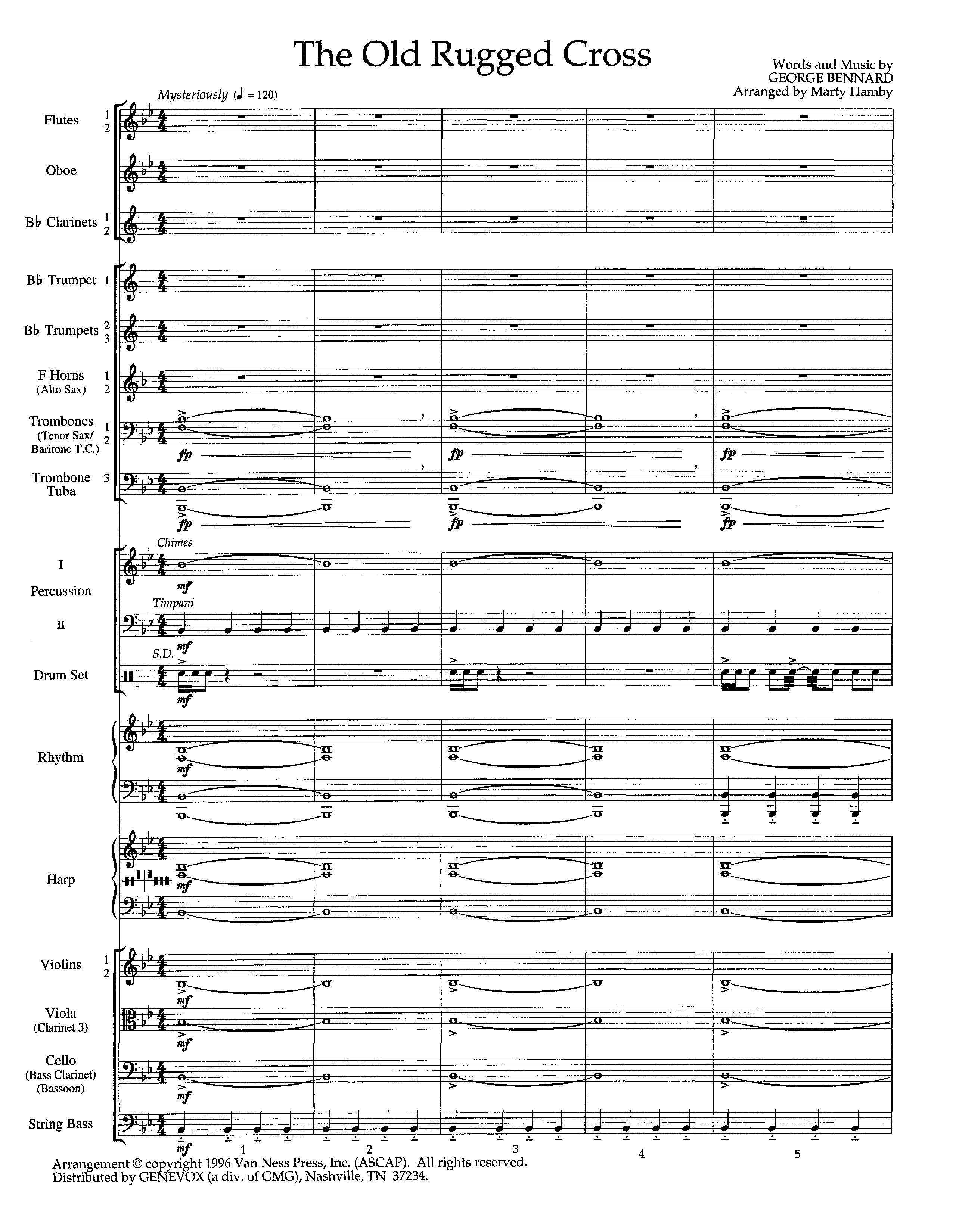 The Old Rugged Cross (Instrumental) Orchestration (Lifeway Worship / Arr. Marty Hamby)