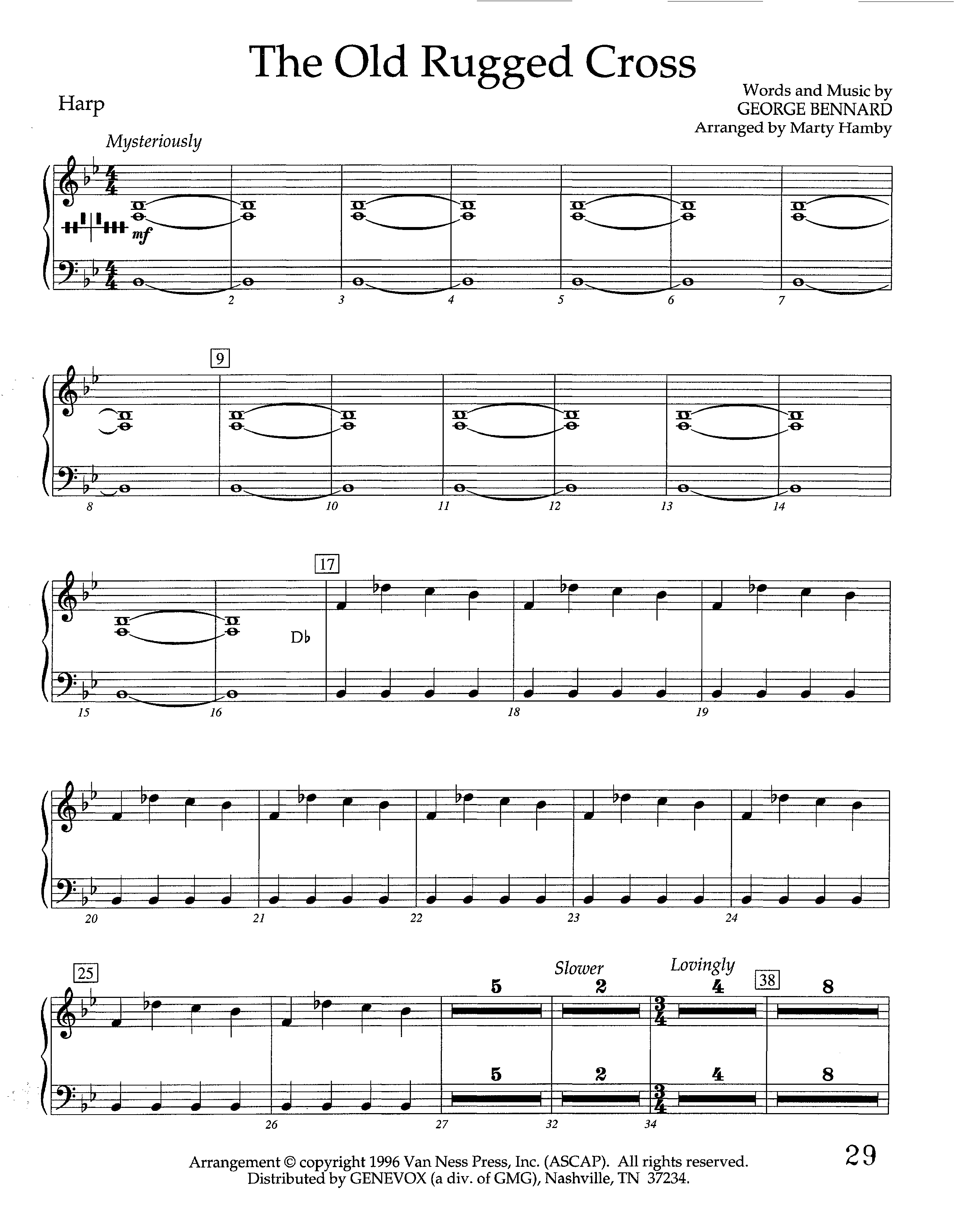 The Old Rugged Cross (Instrumental) Harp (Lifeway Worship / Arr. Marty Hamby)