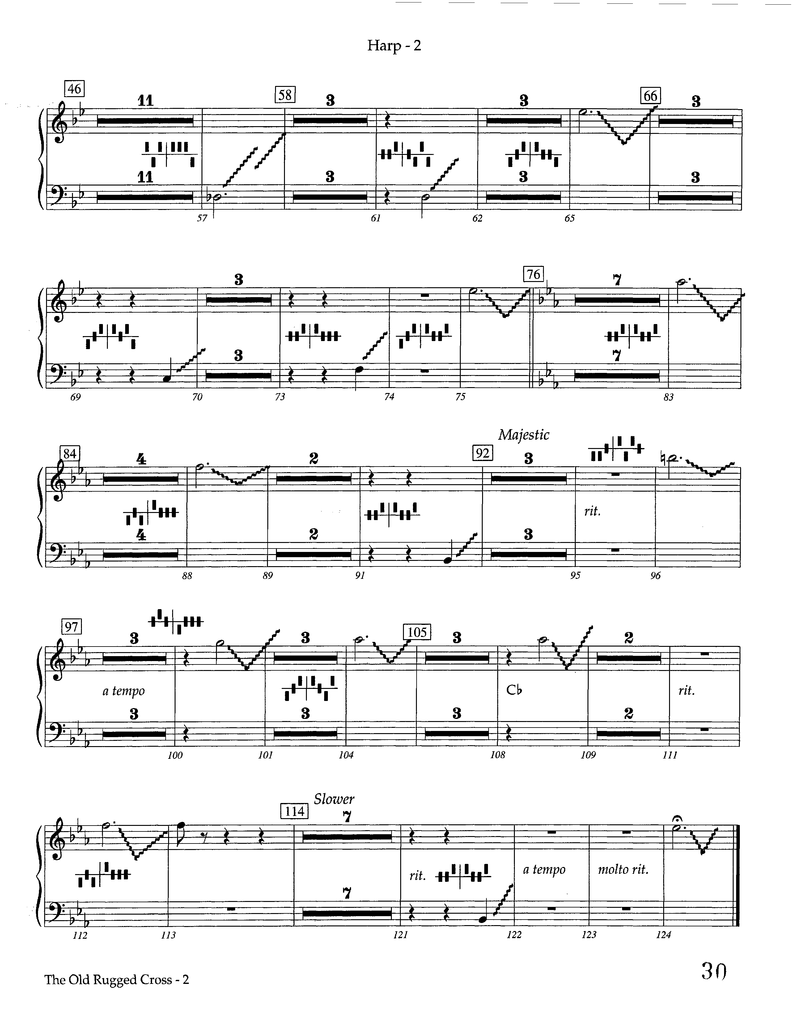 The Old Rugged Cross (Instrumental) Harp (Lifeway Worship / Arr. Marty Hamby)